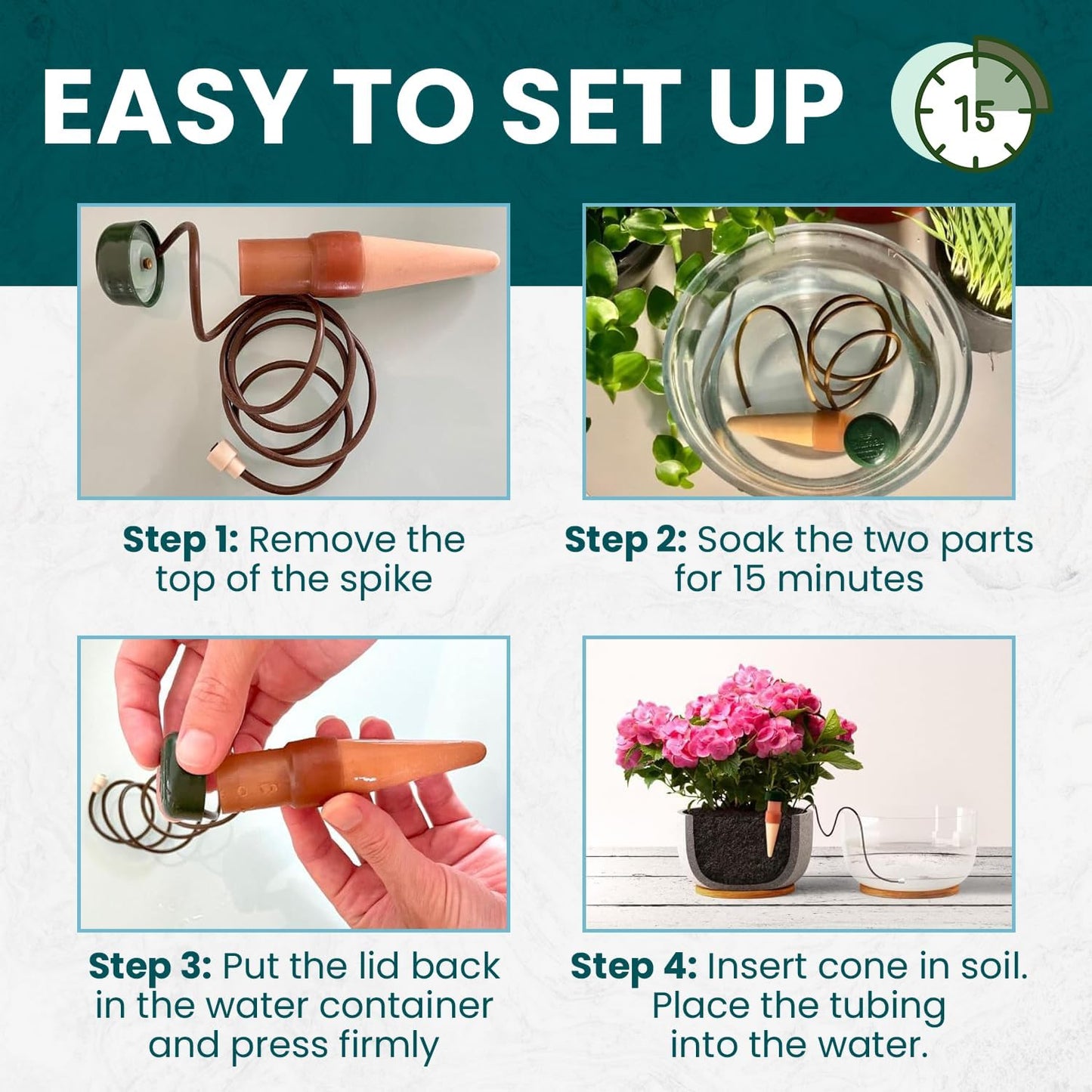 Blumat Classic Plant Watering Stakes (15 Pack) (Without Adapter)