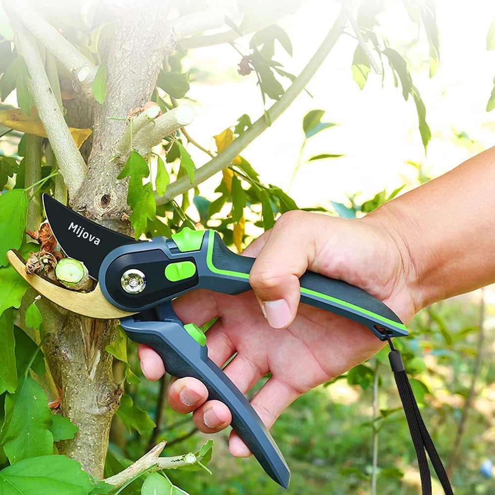 Pruning Shears, Heavy Duty Handheld Gardening Scissors, High Carbon Steel Plant Shears Use for Gardening Pruners, Floral Shrubs and Vines, Professional labor-saving Secateurs