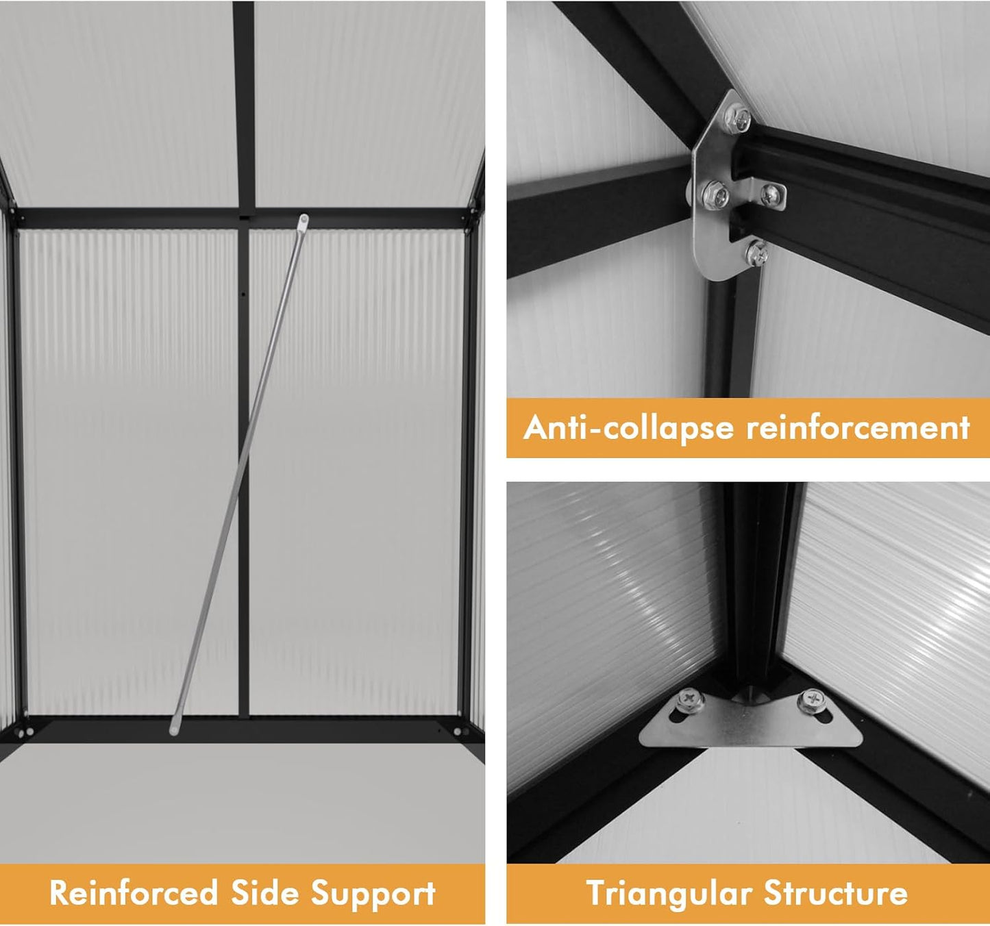 6×4FT Greenhouse for Outdoors, Walk in Green Houses for Outside and Winter Garden Planting, Enhanced Aluminum Mini Greenhouse Withstands Bad Weather to Protect Vegetable or Plants