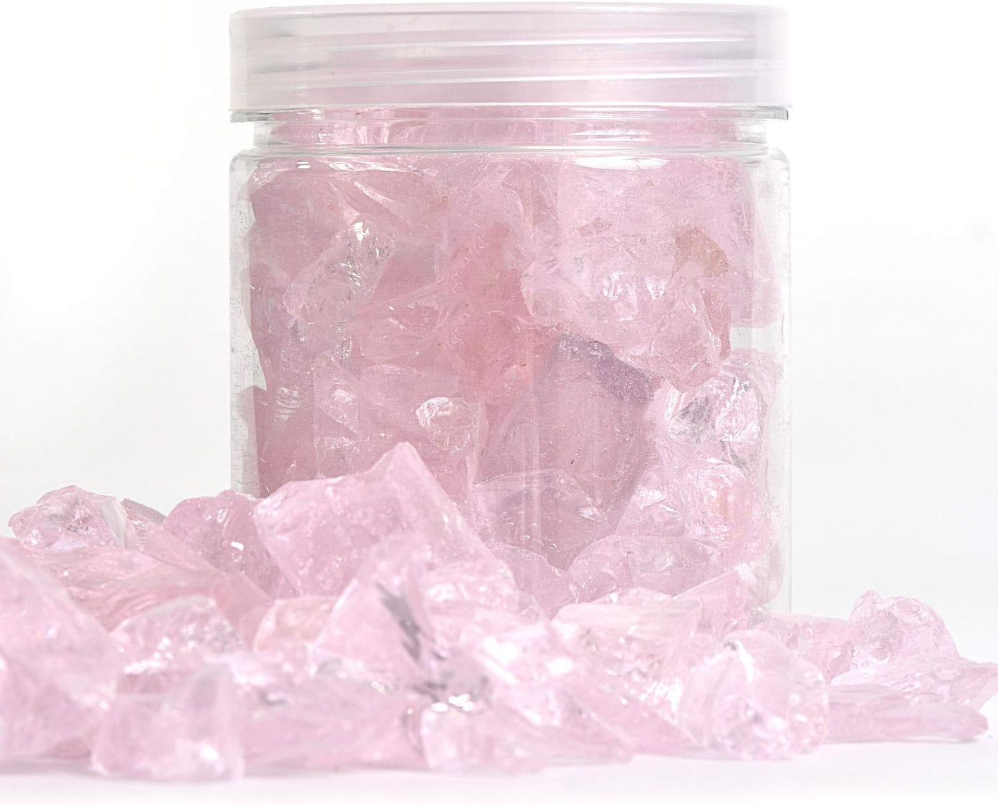 High Luster Reflective Fire Glass Gravel,Fire Gems,Fire Drops,Fire Glass Pebbles Stones Beads Chips for Fire Pit Fish Tank Aquarium Garden,1-2cm,540g/1.19lb (Pink)