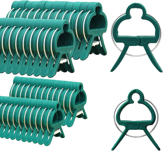 40Pcs Plant Clip Garden Clip Plant 2 Size Reusable Tomato Clip,Multi-Purpose Plant Rattan Clip Rose,Sturdy Cucumber Orchid Clip Plant Support Adjustable Clip Green (20 Large + 20 Small)
