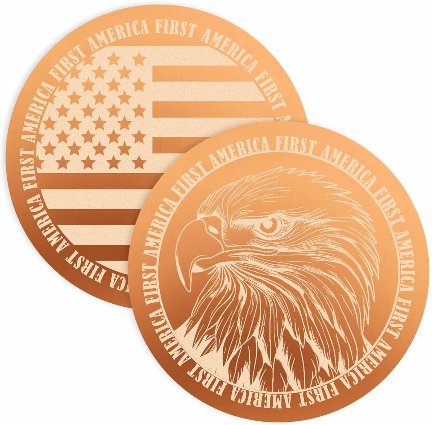 Upgraded 0.6mm/0.02in Bird Bath Copper Disk, Double Sided Frosted Pattern Copper Cleaning Disk, High Pure Copper Cleaner, Safe Clean Disc for Outdoor Birdbaths Bowl, All Season (2 PCS)