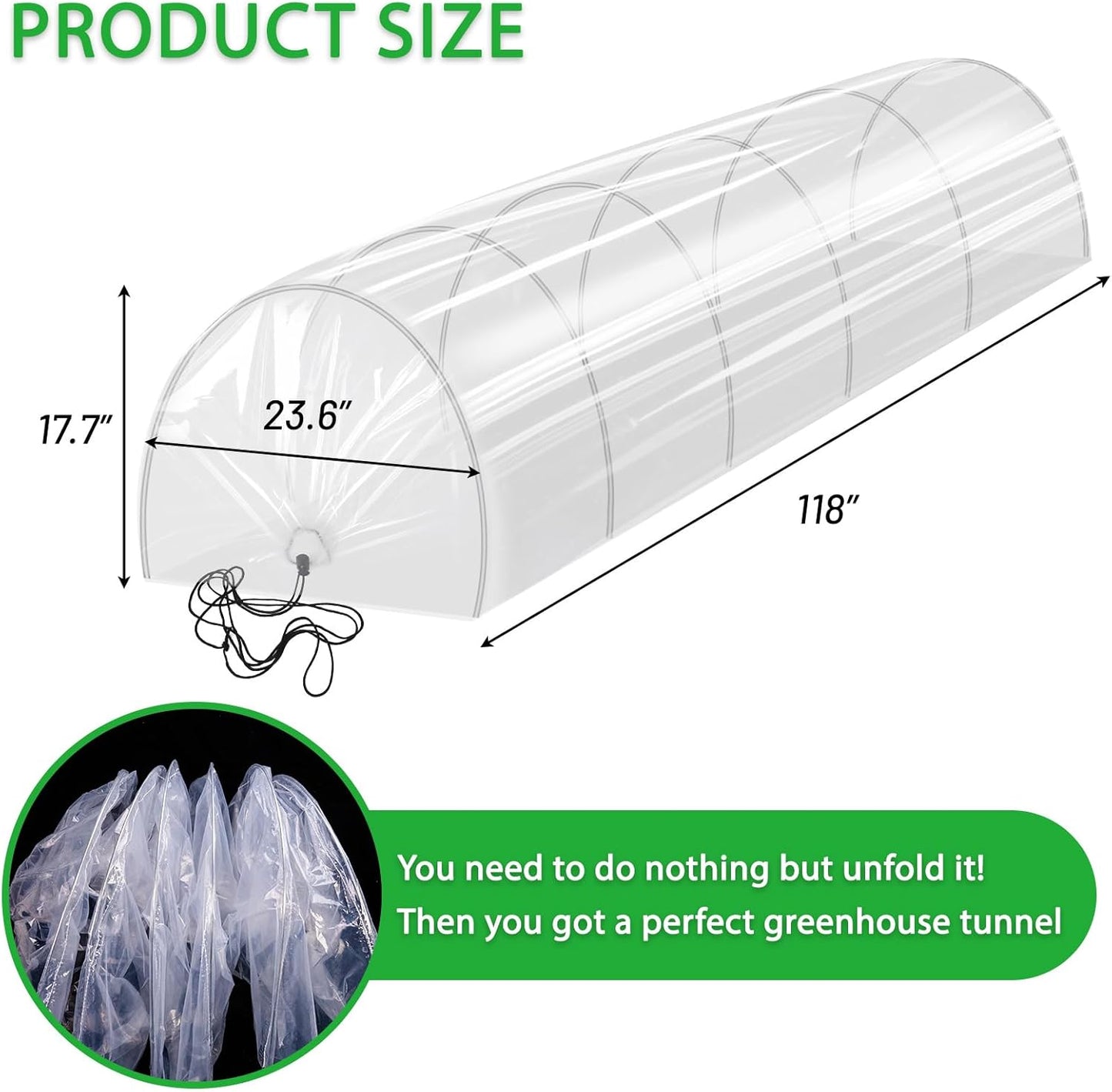 2 in 1 Mini Greenhouse Tunnel Greenhouses,Green Houses for Outside Garden Cloche Tunne Cover Garden Hoops Raised Beds,Outdoor Green House Kits to Build for Outside Winter (1)