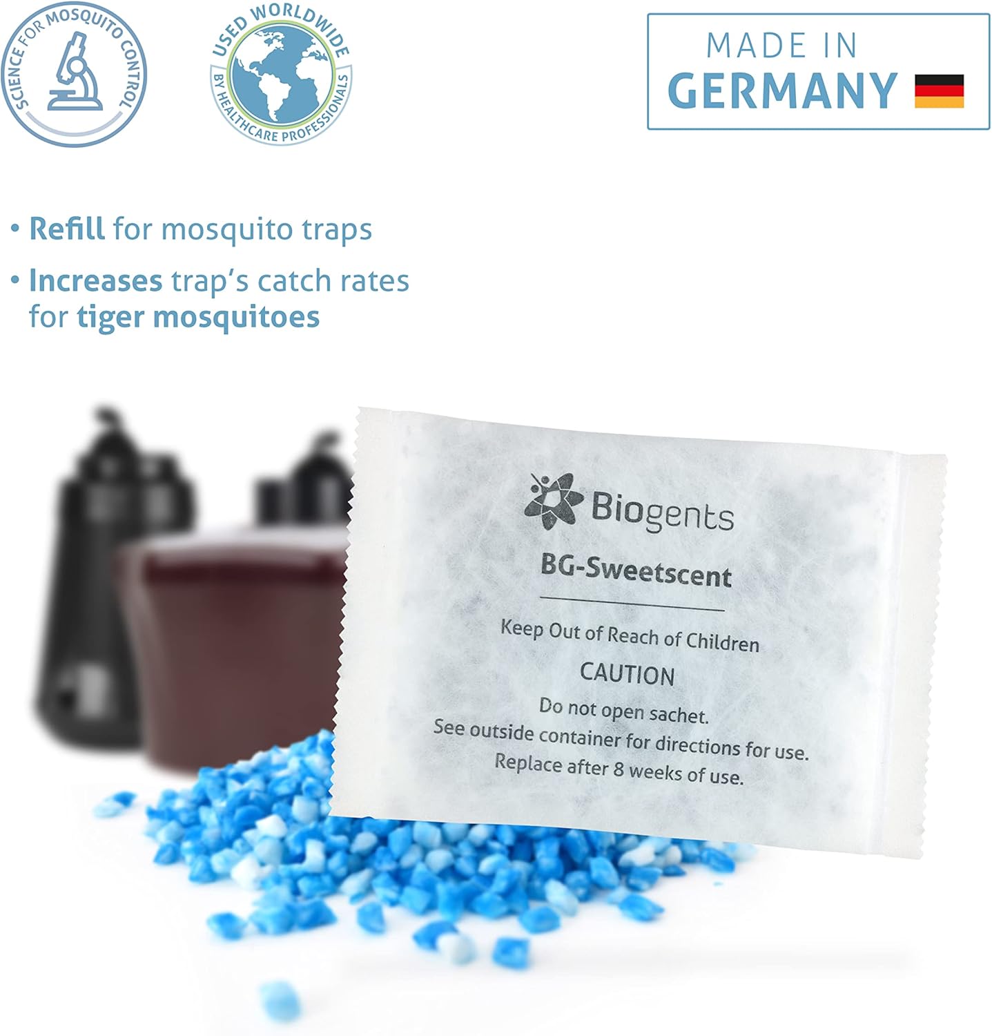 Biogents Sweetscent • Mosquito Attractant • Mosquito Lure • Magnet • Compatible with All Traps - Last up to 2 Months