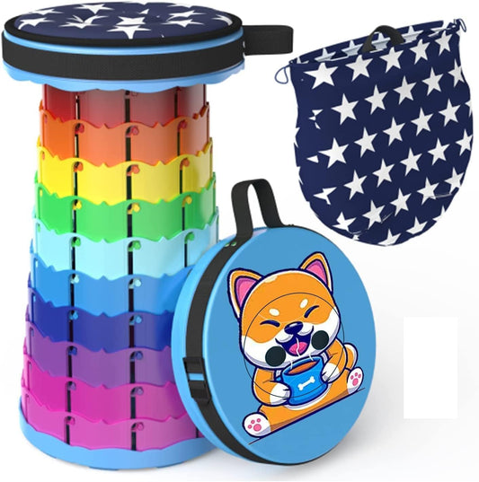 Alevmoom Folding Stool, Adjustable, Portable, Lightweight, Safety and Stability, Multi-Application