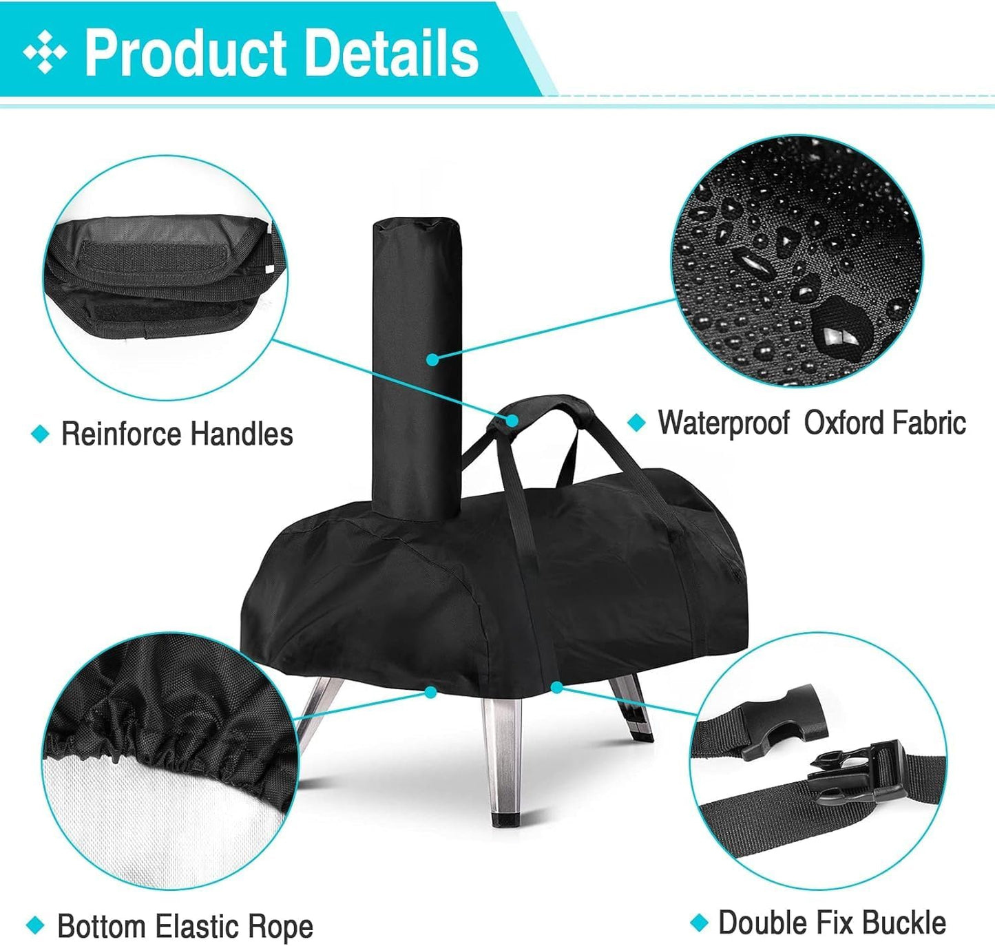 Pizza Oven Cover for BIG HORN 16,TwoPone Waterproof Pizza Oven Accessories Carry Cover for Outdoor