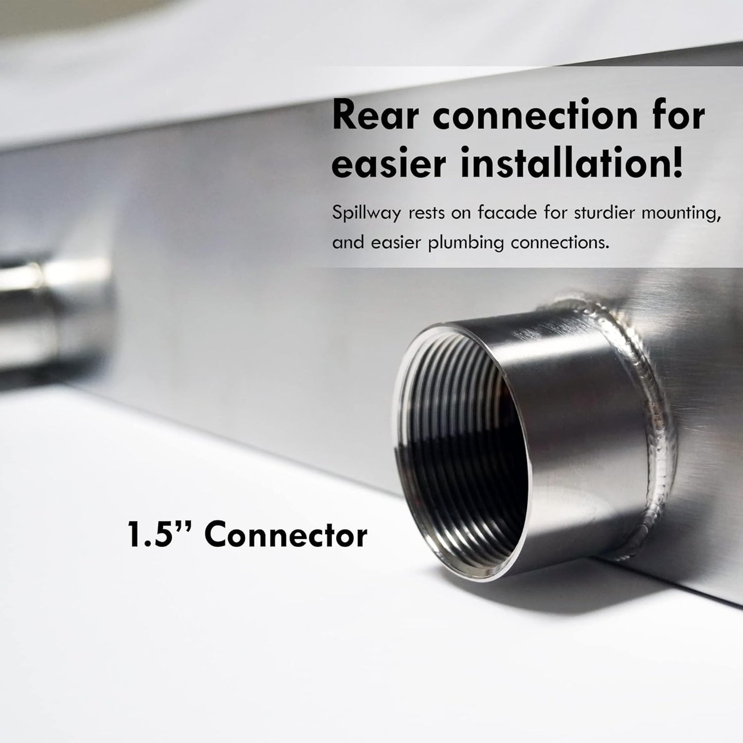 HALF OFF PONDS Steel Elegance 36" Stainless Steel Spillway - STE36-HOP