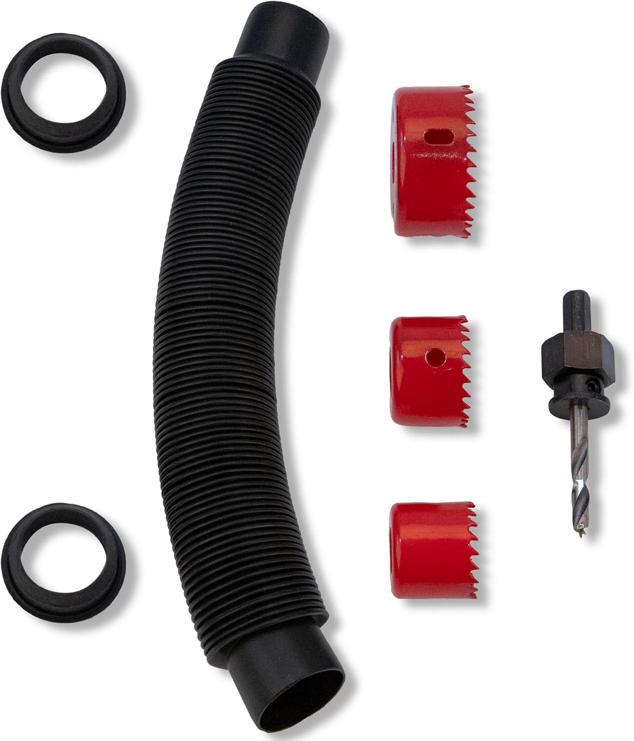 Rain Barrel Hose Connector Kit – Link 2 Rain Water Barrels to Store More Rainwater for Outdoor Rain Water Barrels, with Hose and 2 Gaskets and 3 Hole Saw