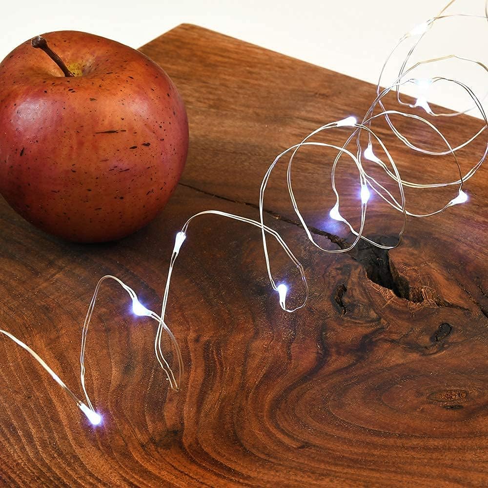 2 Pack Solar Powered Fairy String Lights Outdoor Waterproof 8 Modes Twinkle Christmas Decorations Lights, Each 33ft-100LED, 40ft-120LED, 66ft-200LED, 80ft-240LED, (White, 33)