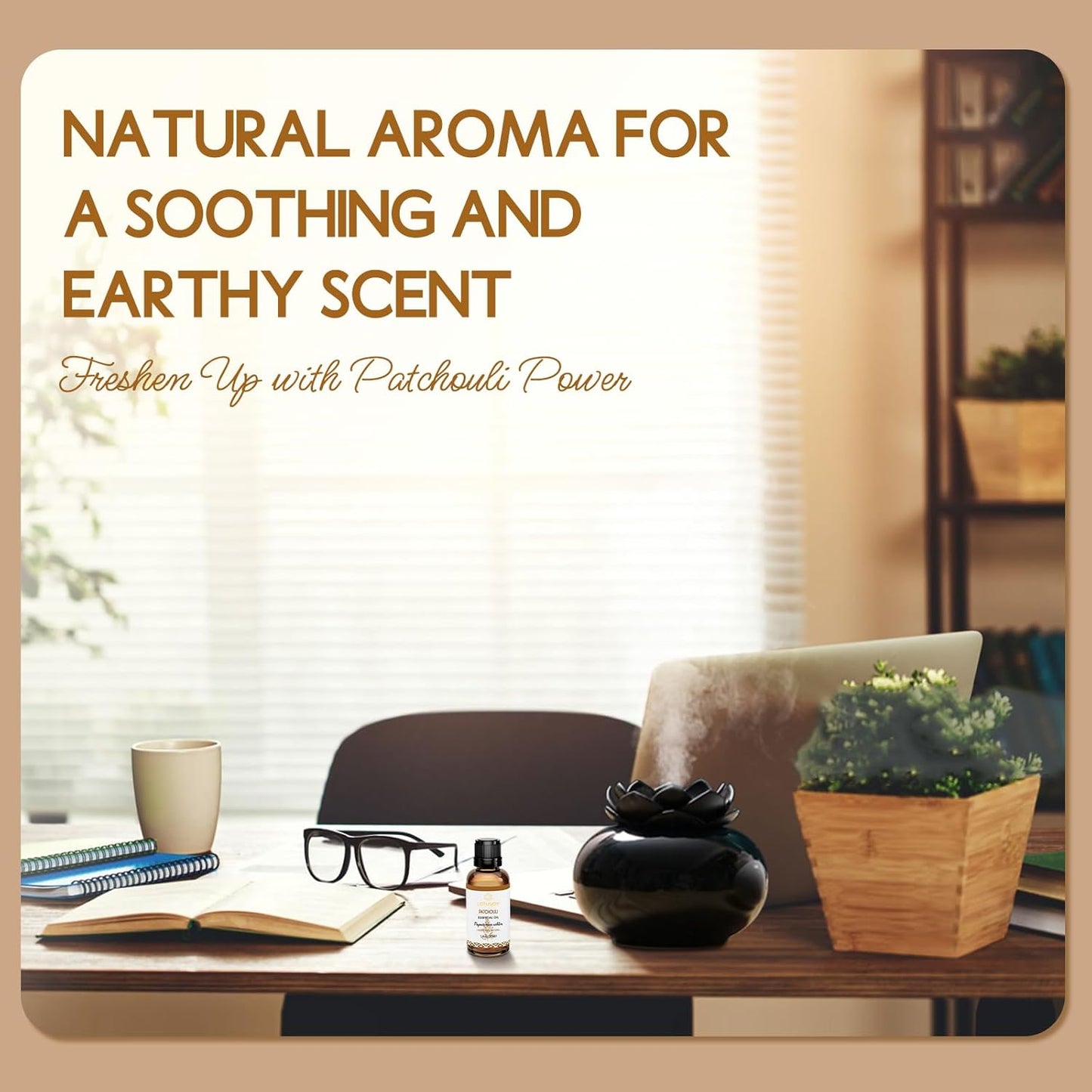 Patchouli Essential Oil for Skin Hair Diffuser, 100% Pure Natural Patchouli Oil for Room Spray, Roll On, DIY Candles & Soap Making - 1 Oz