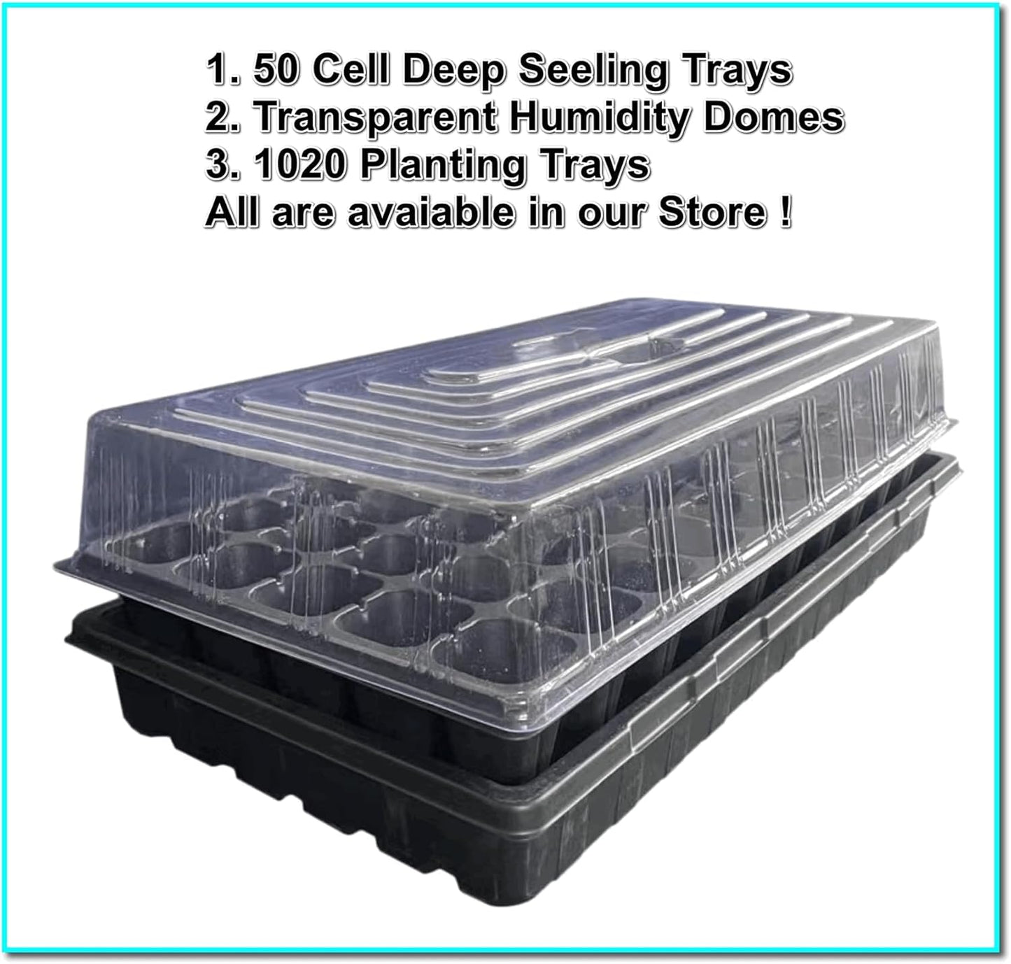 Nothers RooTrimmer 50 Cell, 10pcs-Pack Thick Durable Seedling Plastic Nursery Trays (GGQB50, 10/20) 1