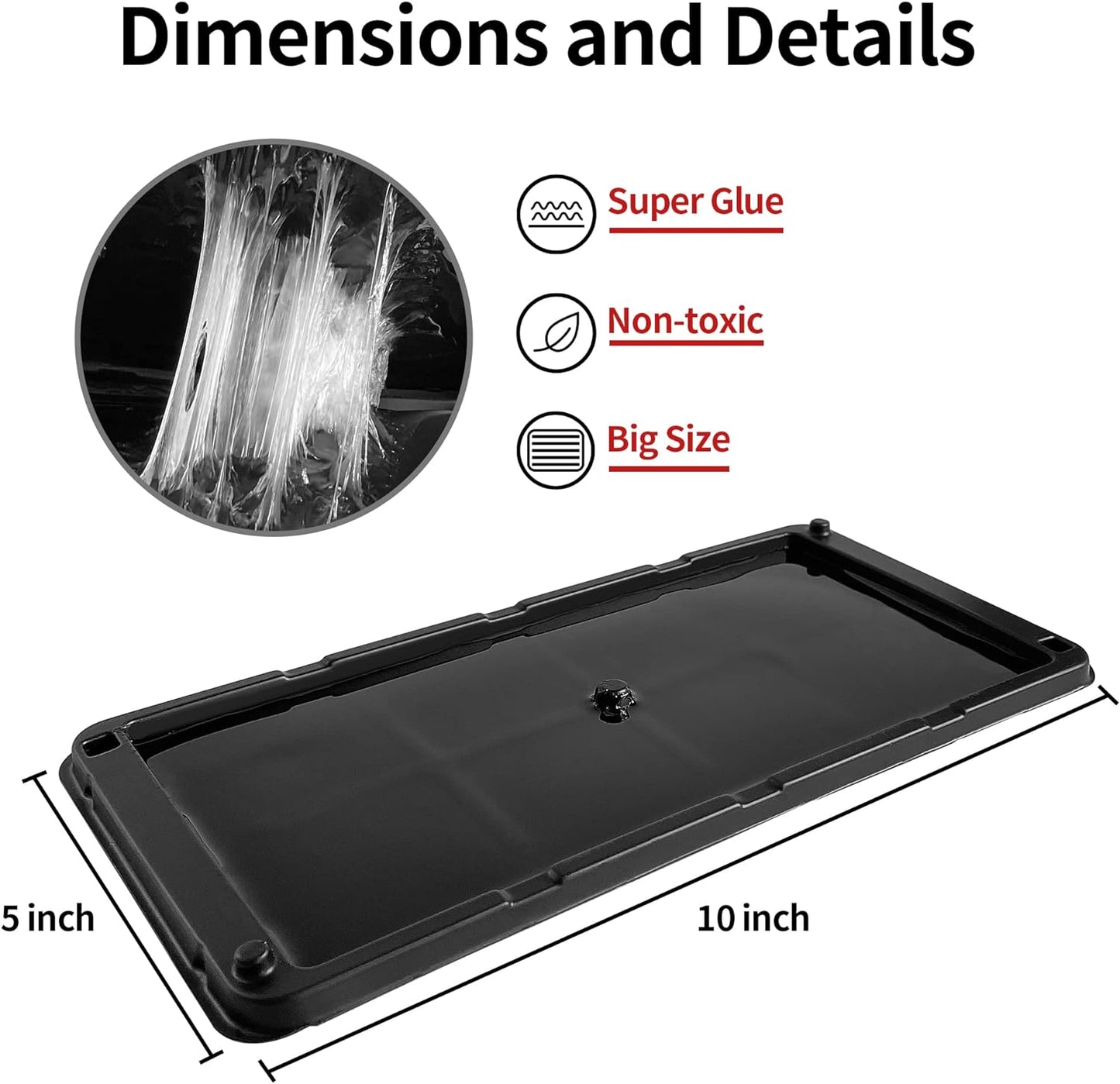 LULUCATCH Super Glue Traps 20 Pack for Mice & Snakes, Larger, Heavier Sticky Traps with Non-Toxic Glue. Sticky Mouse Traps Indoor, Easy to Set, Pet Safe Pest Control