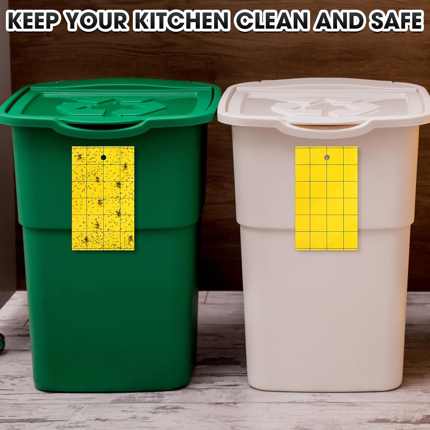 Qualirey 100 Pcs Yellow Sticky Trap for Gnats 3 x 5'' Dual Side Sticky Fruit Fly Trap with Tie Plant Sticky Trap for Flying Insect Fungus Bugs Flying Sticky Trap Sticky for Indoor Outdoor