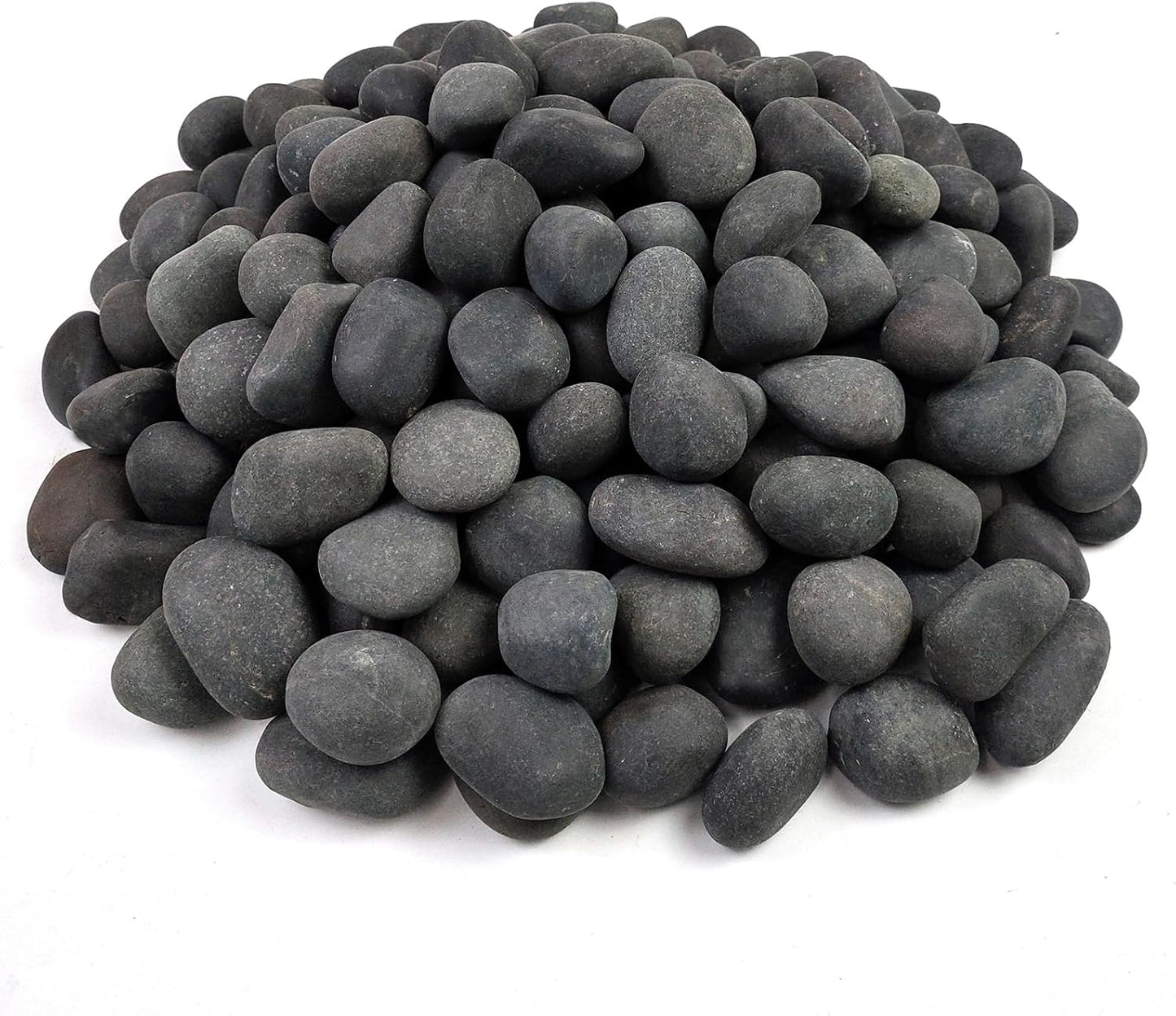 10 lbs Black River Rocks, 1-2 Inch Black Stones Pebbles for Plants, Landscaping, Garden, Aquarium, Backyard and Indoor Water Fountains