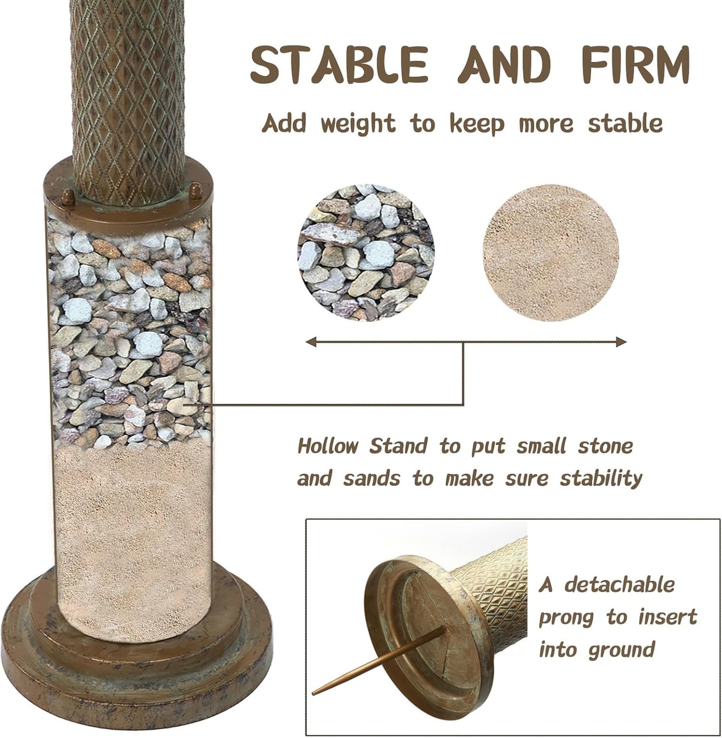 35.4" H×12.2" W Metal Bird Baths for Outdoors,Cylindrical Base Bird Bath,Vintage Bird Bath Bowl, Bird Feeder Seed Tray Garden Lawn Yard Decor