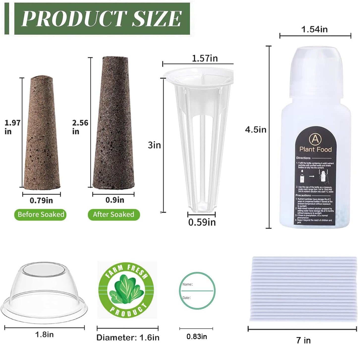 Grow Sponges for Hydroponics, Supplementary Accessory kit Compatible with Aerogarden and Most Hydroponics Growing System