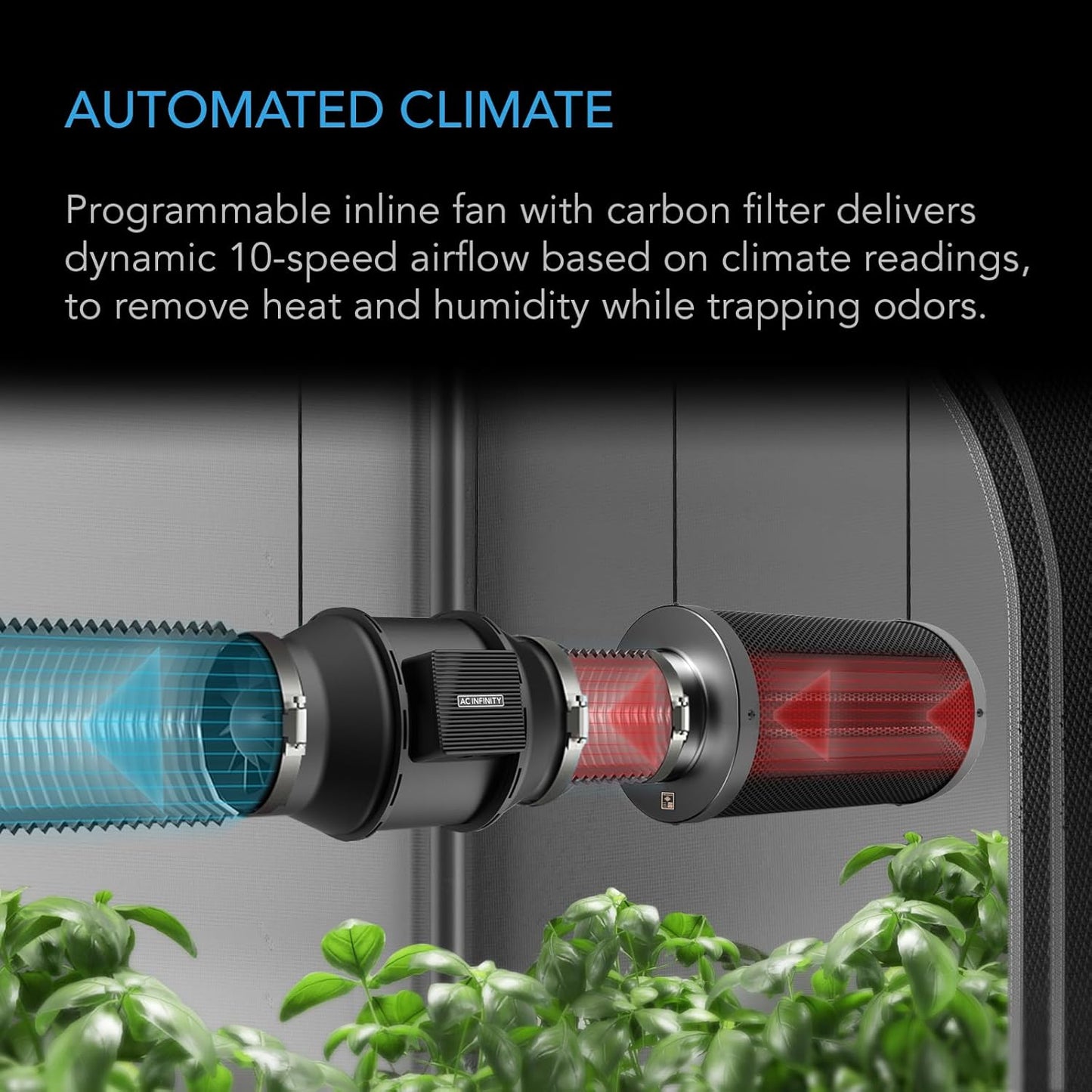 AC Infinity Advance Grow System 4x4, 4-Plant Kit, WiFi-Integrated Grow Tent Kit, Automate Ventilation, Circulation, Schedule Full Spectrum Samsung LM301H LED Grow Light, 2000D Mylar Tent