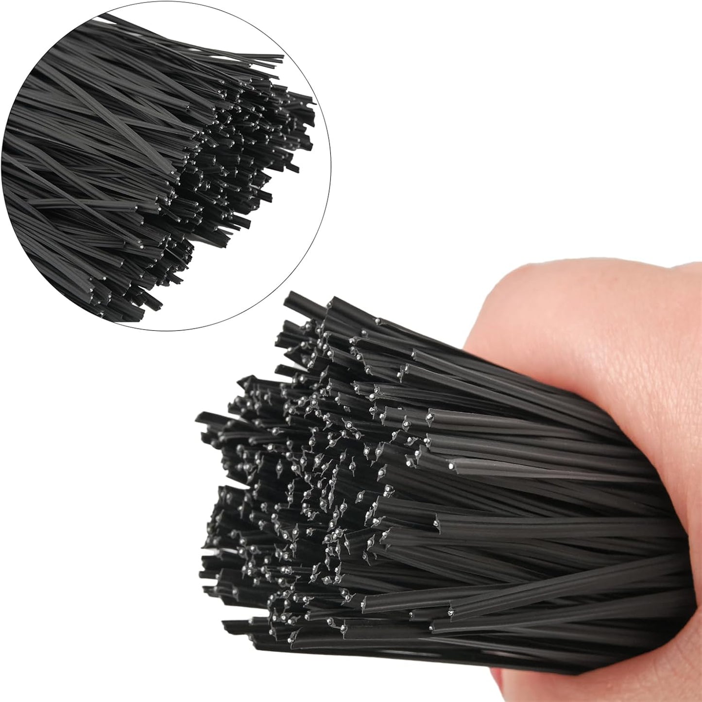 300 Pcs 6 inch Black Plastic Twist Ties, Cable Ties, for Bags, Gardening Tools