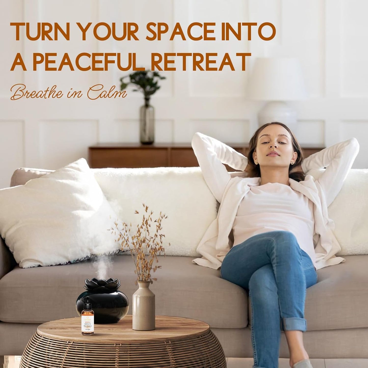 Neroli Essential Oil Organic for Skin Diffuser Room Spray, 100% Pure Bitter Orange Blossom Essential Oil Neroli 1 Oz