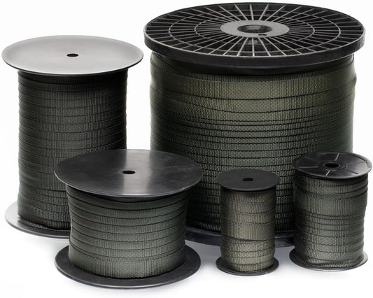 500 Ft Tree Straps for Staking, Tree Ties for Plant Support, 3/4" Inch Width Guying Material Webbing Garden Strap for Outdoor Tree Straightening, 1500 Lbs Strength (Olive Green) - 500 Feet