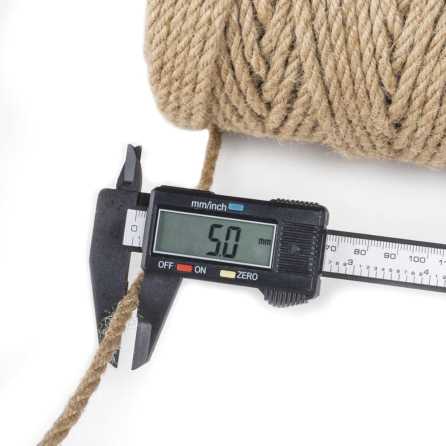 5mm Jute Twine, Large Roll of Natural Jute Rope 328 Feet, Heavy Duty and Thick Twine Hemp Rope for DIY Arts Crafts, Gardening, Bundling，Home Decorating, Cat Scratching Post