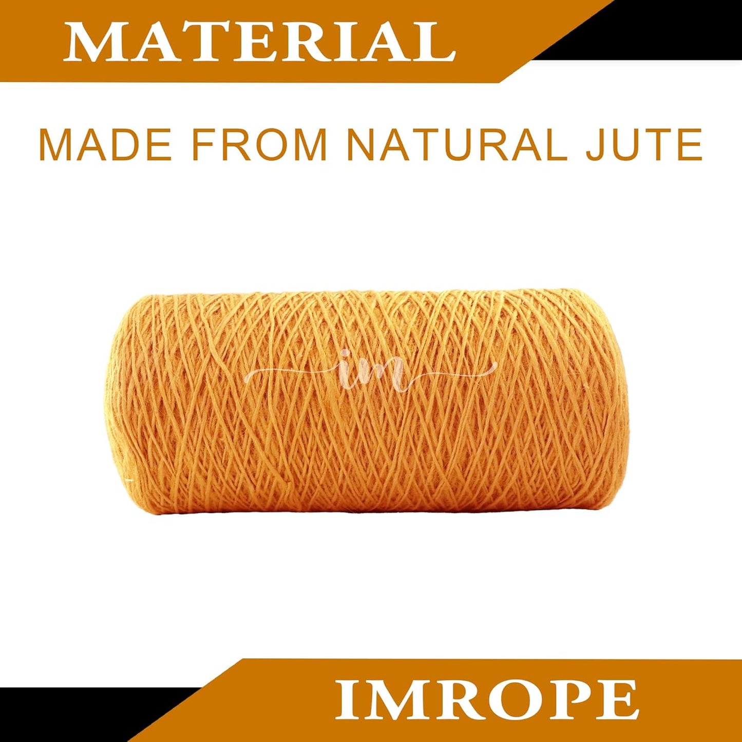 1mm x 1000 Feet Orange Jute Rope, Twine for Gardening Tomato Climbing Plant Tie Floristry Crafts Gift Wrapping Packing Decor