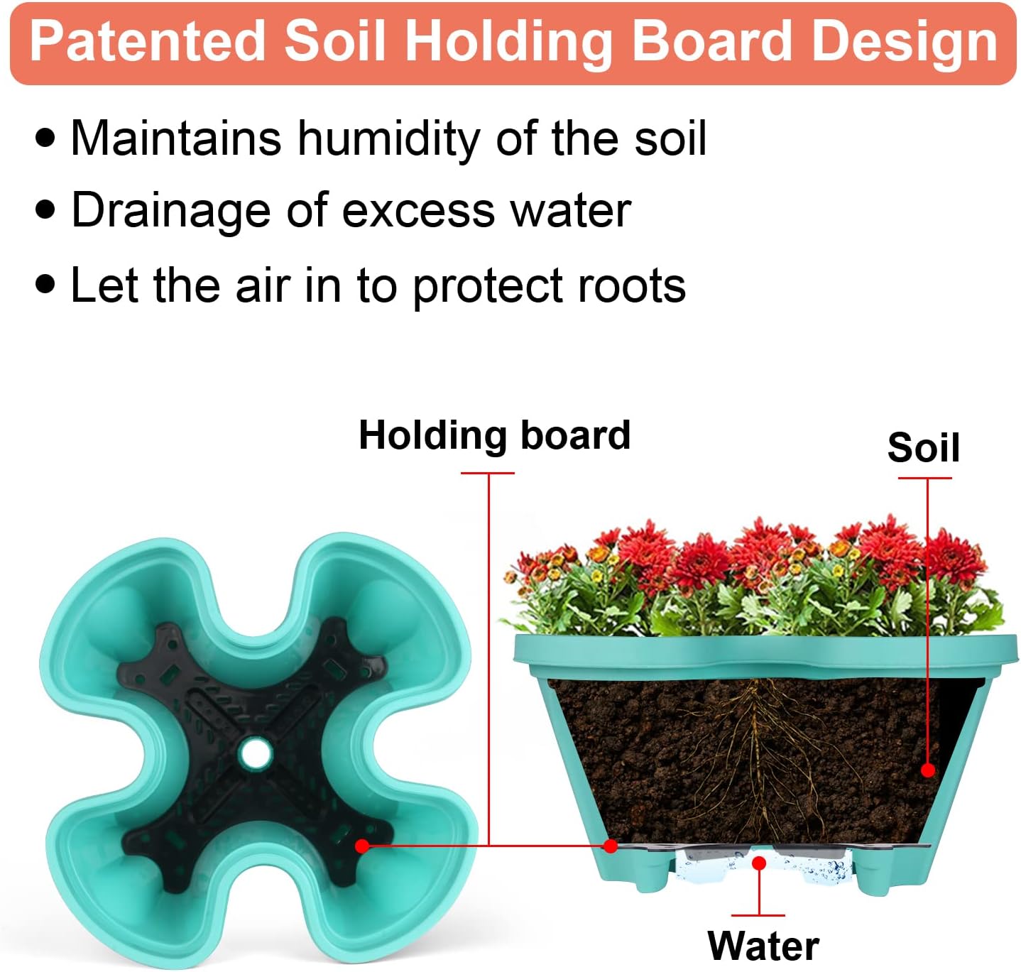 Vertical Planter 5 Tier Stackable Planters Garden Planters Strawberry Herb Flower and Vegetable Planter Indoor Outdoor Gardening Pots with Removable Wheels and Tools