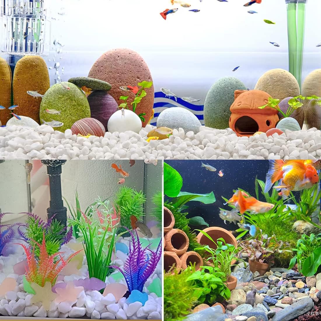 10LB Succulent and Cactus Gravel Pebbles, 1/5 Inch Natural Decorative Polished Stones, River Rocks for Plants, Vases, Aquariums, Terrarium and Outdoor Gardening,Mixed Color