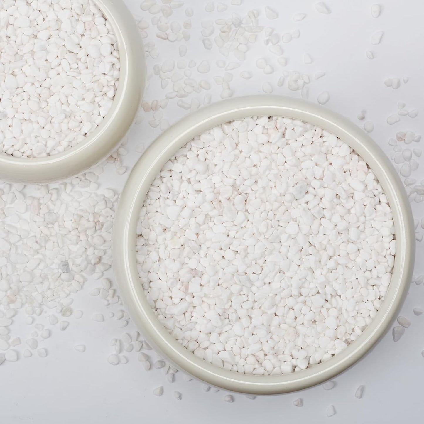 1/5 Inch White Succulent Cactus Gravel, 10 lbs – Ideal for Succulent Plant Pots, Vase Fillers, Glass Containers, Aquariums, Patios, and Outdoor Gardening River Stones (White, 10 Pounds)