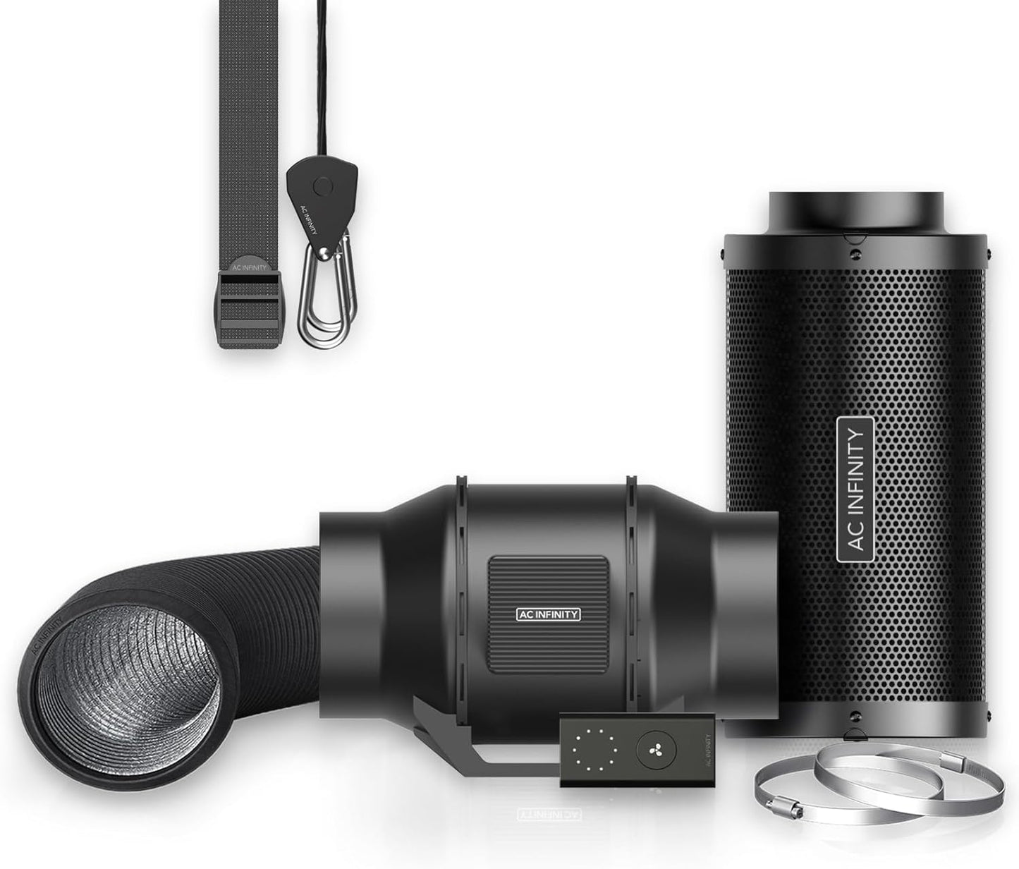 AC Infinity Air Filtration Kit 6”, CLOUDLINE LITE Inline Fan and Carbon Filter Combo, Cooling and Ventilation System for Grow Tents, Hydroponics, Indoor Gardening