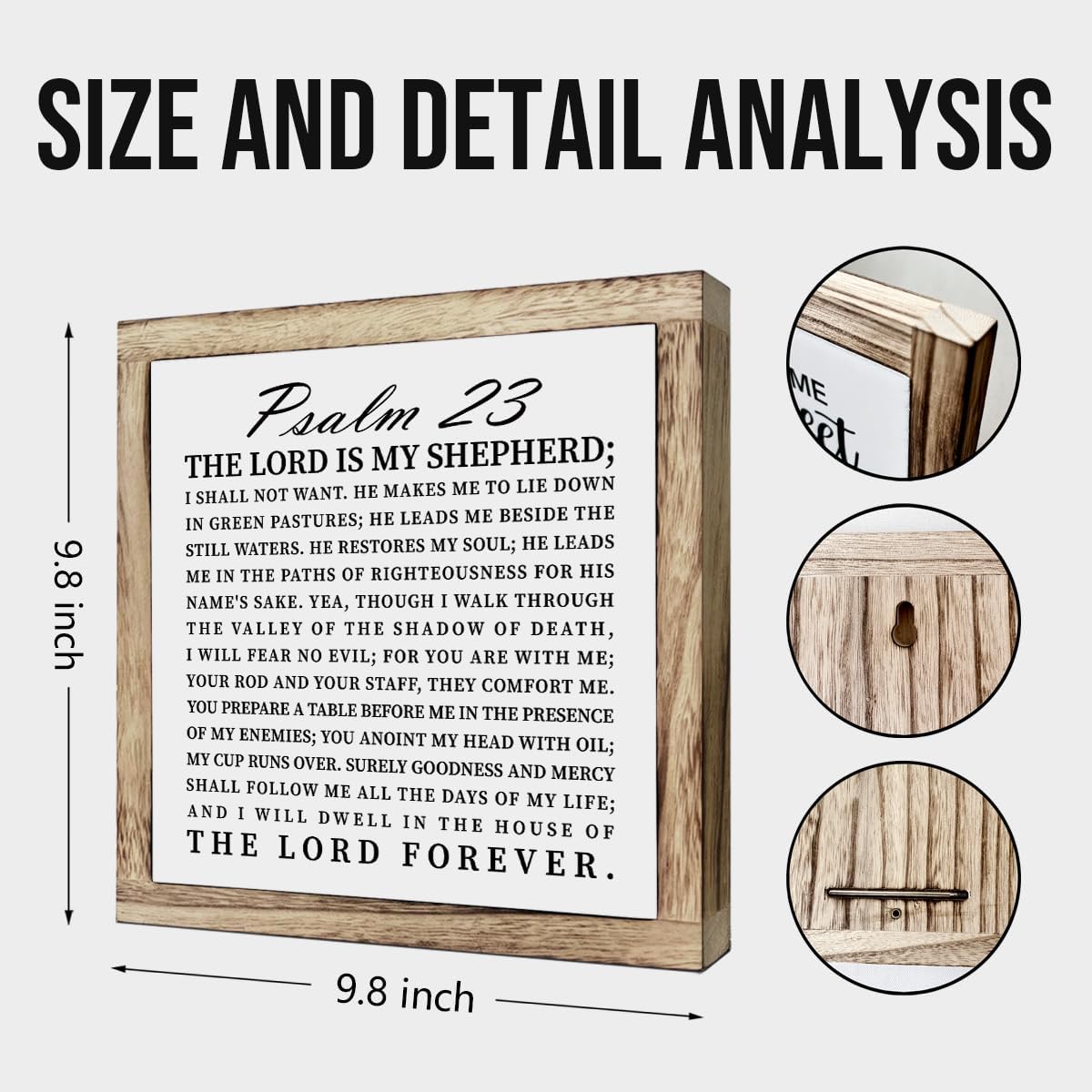 Scripture Sign, The Lord is My Shepherd Sign, Wooden Plaques Box Signs, Christian Desk Sign, Spiritual Table Decor Sign, Bible Verse Decor, Religious Artwork, Shelf Decoration, Living Room Decor