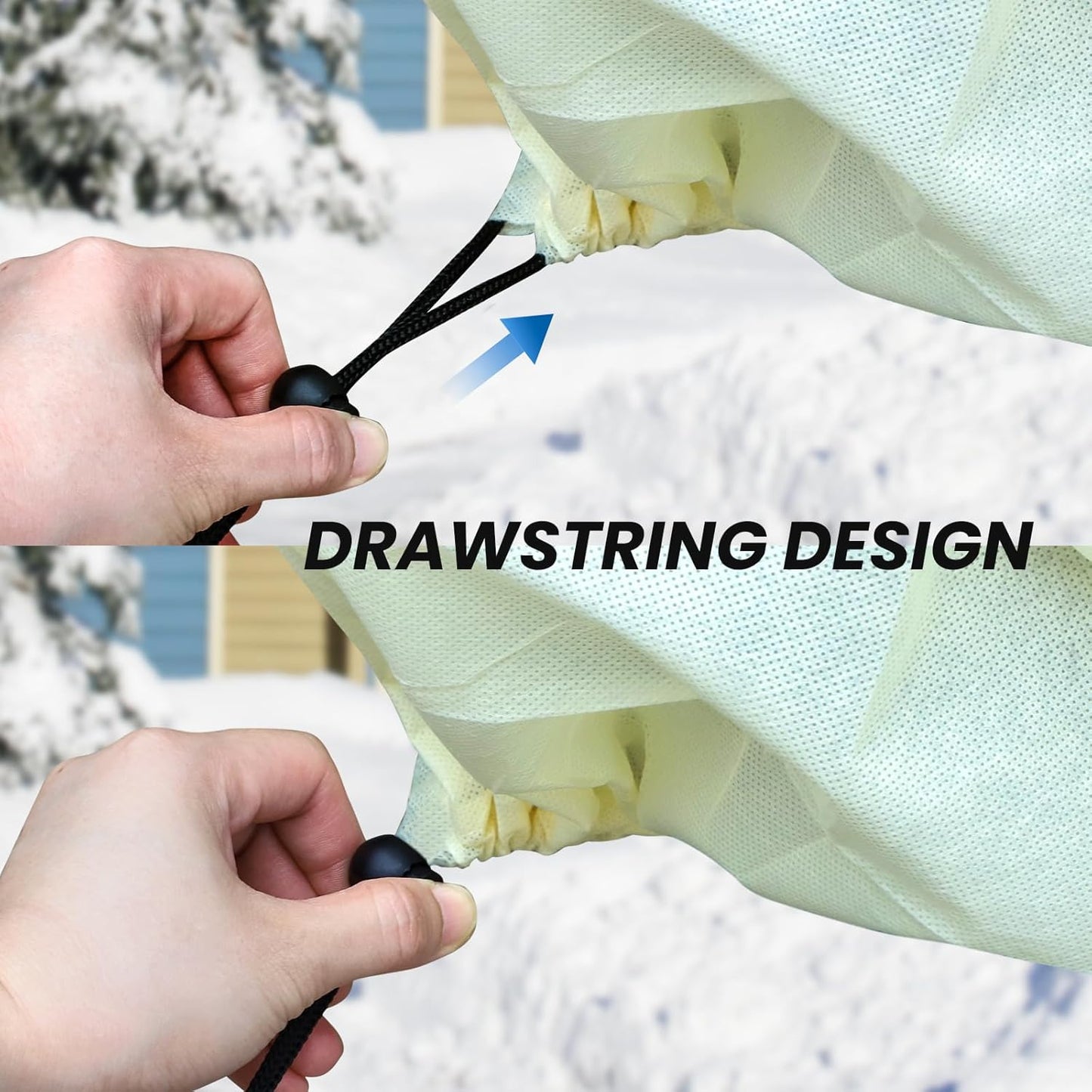 MIXC 2 Packs Plant Covers Freeze Protection, 43.3''x 15.8''x 17.7''Winter Plant Cover Cold Weather Tree Frost Cloth Warm Blankets Shrub Covers for Outdoor Plant