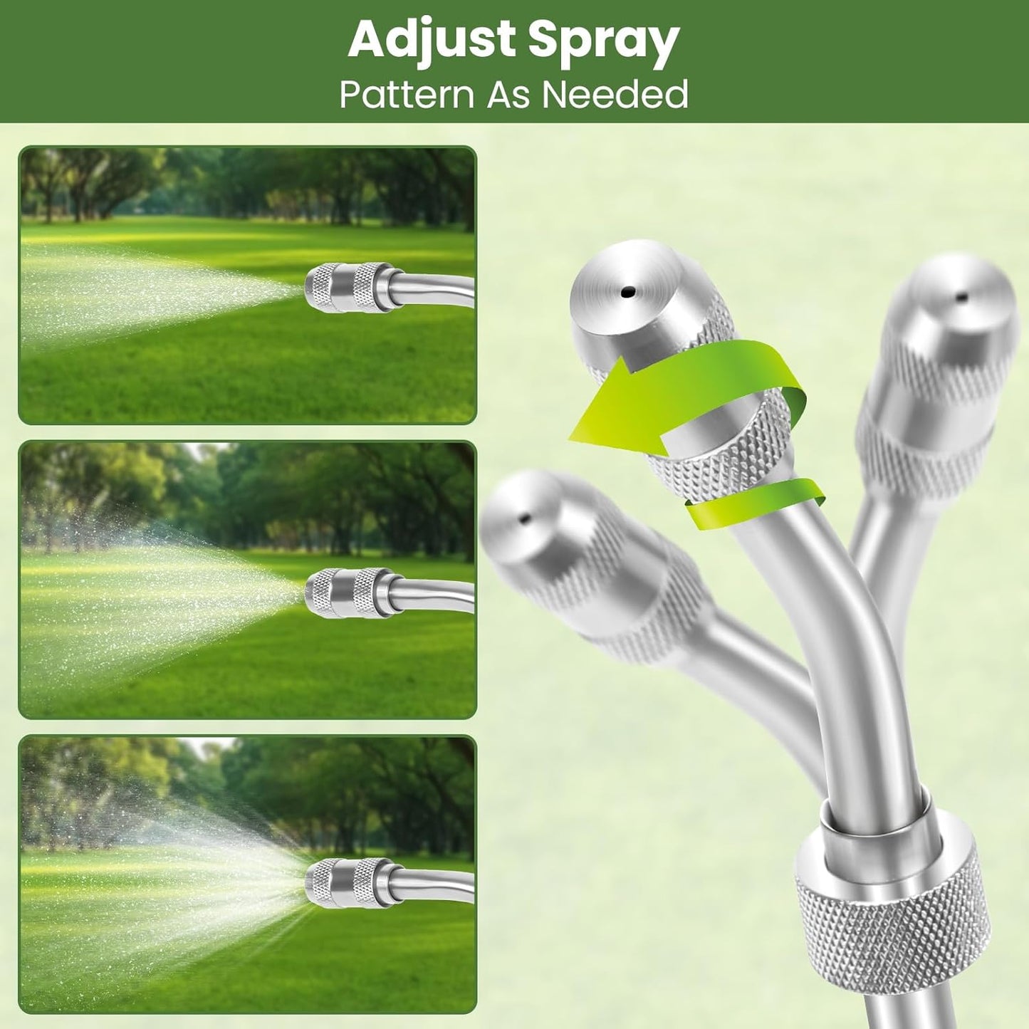 2Pcs 29" All Metal Replacement Sprayer Wand, Suitable for 1/2" Hose Quick Connector, 1/4" & 3/8" & 1/2" Brass Barb Spray Wand, Built-in Shut Valve Stainless Steel Spray Wand