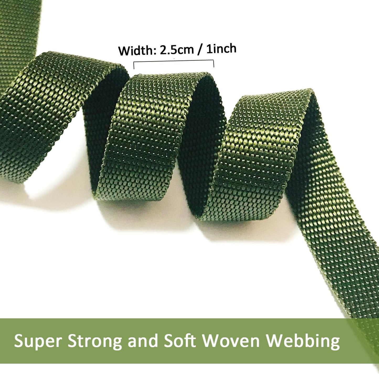 80 Feet Tree Tie Strap 1 Inch Tree Support Ties 1,980Lbs Strength Green Staking and Guying Material Plant Tie Garden Tie Green Tree Tie Rope for Outdoor Use, Straightening Supplies