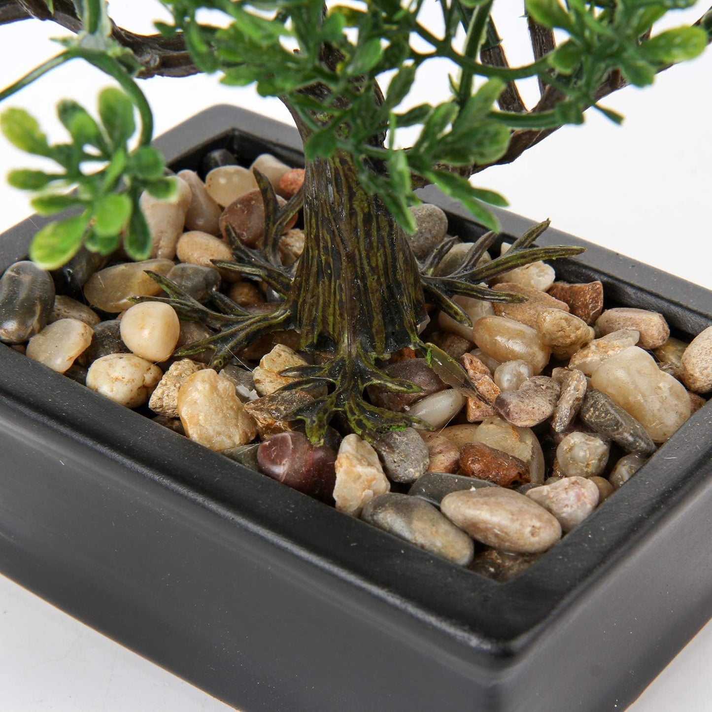 Artificial Bonsai Tree Juniper Faux Plants Indoor Small Fake Plants Decor with Ceramic Pots for Home Table Office Desk Bathroom Shelf Bedroom Living Room Farmhouse Decorations