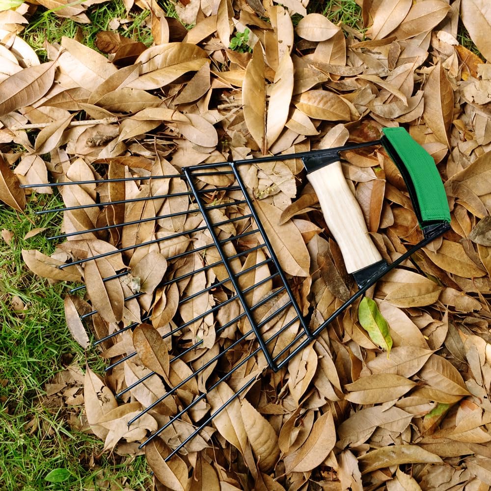 Steel Leaf Scoops, Hand Rakes for Picking Up Leaves, Sturdy Garden Large Leaf Grabber Leaf Rake for Picking up Leaves, Collect Garbage and More