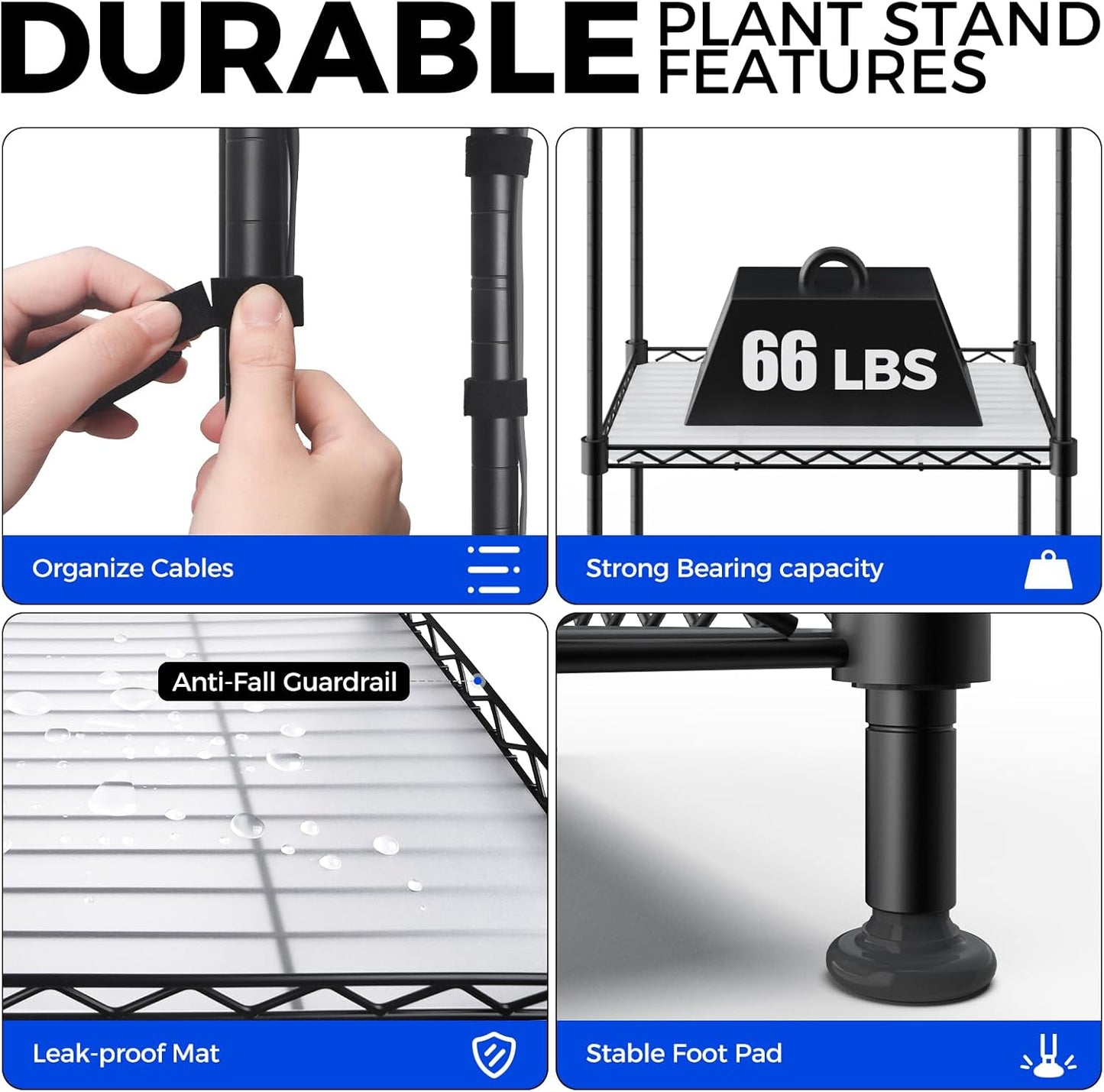 Barrina CX83 Plant Stand with Grow Lights, 6-Tier Plant Shelf with 10W Full Spectrum Ultra-Thin Grow Light Panel, 3 Modes, Auto Timer, Ladder Flower Pot Stand Display Rack 15.7" L x 11.8" W x 70.9" H