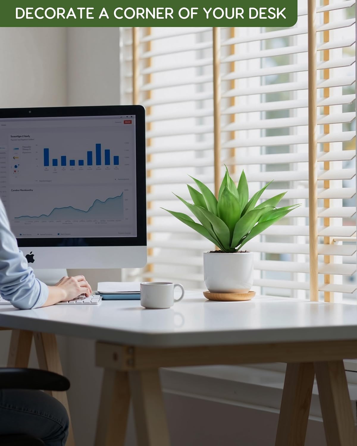 Velener Artificial Plant Outdoor Agave - Small Size UV Resistant Fake Agave Plants for Indoor and Outdoor Decor(14 Inch)-2 Pack