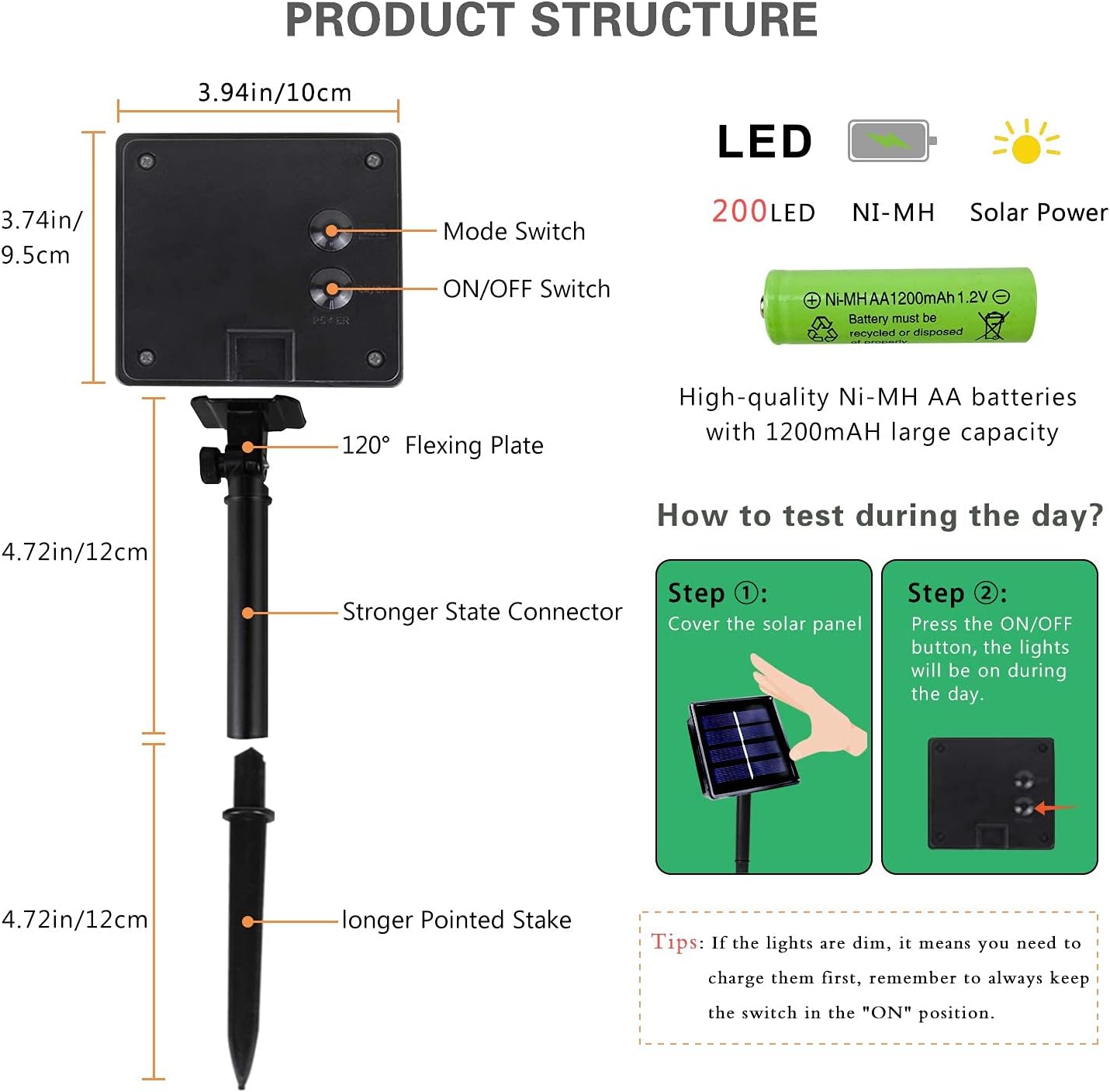 SANJICHA Extra-Long Solar String Lights Outdoor, 2-Pack Solar Powered Fairy Lights Waterproof, Silver Wire 8 Modes Solar Twinkle Light for Tree Garden Party Xmas Wedding Decor(Cool White)