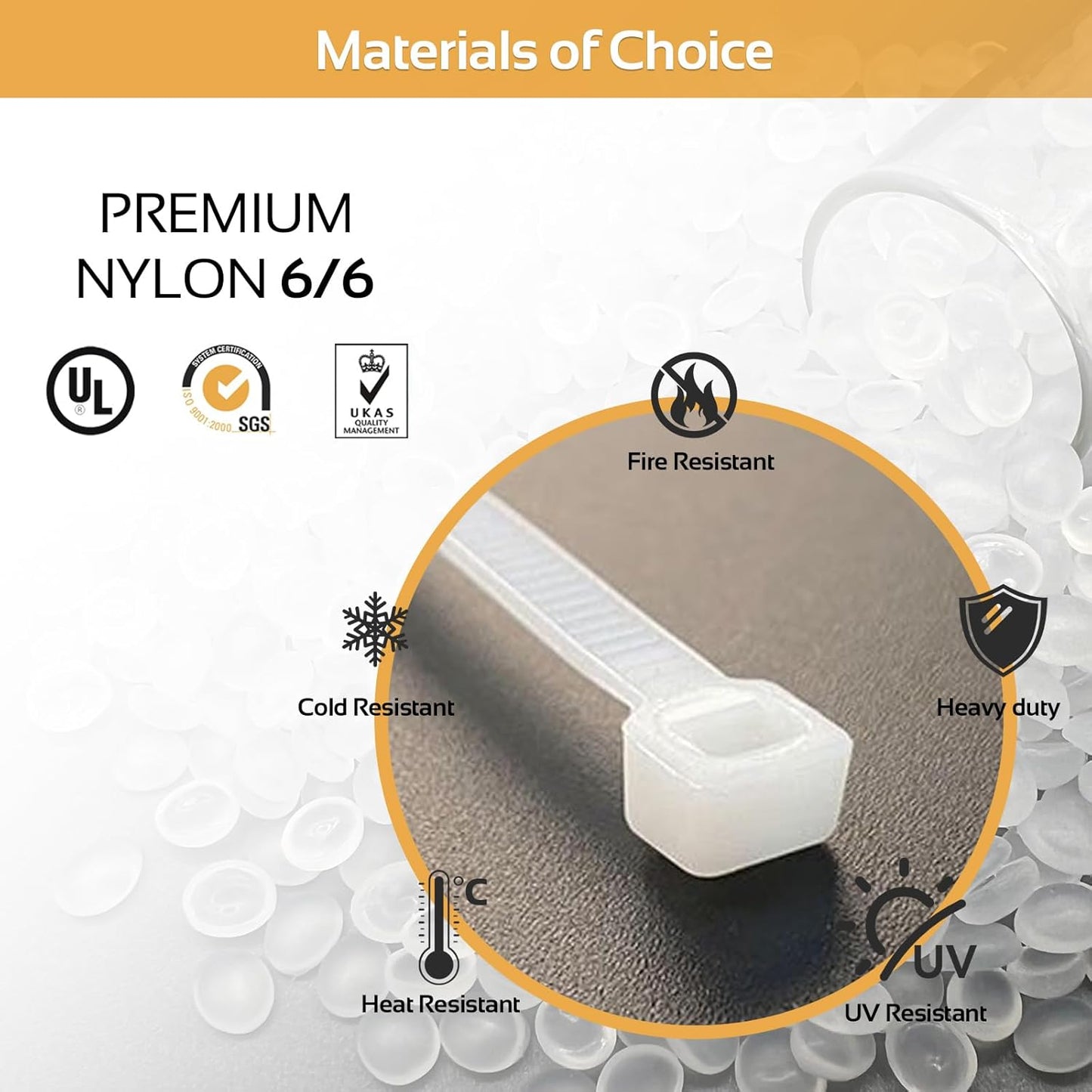 5000pcs 8Inch White Cable Tie,Nylon Zip Ties,Industrial Grade,50 Pounds Tensile Strength,UV Resistant,Heavy Duty,for Home,Garden Trellis,Office,Garage and Workshop