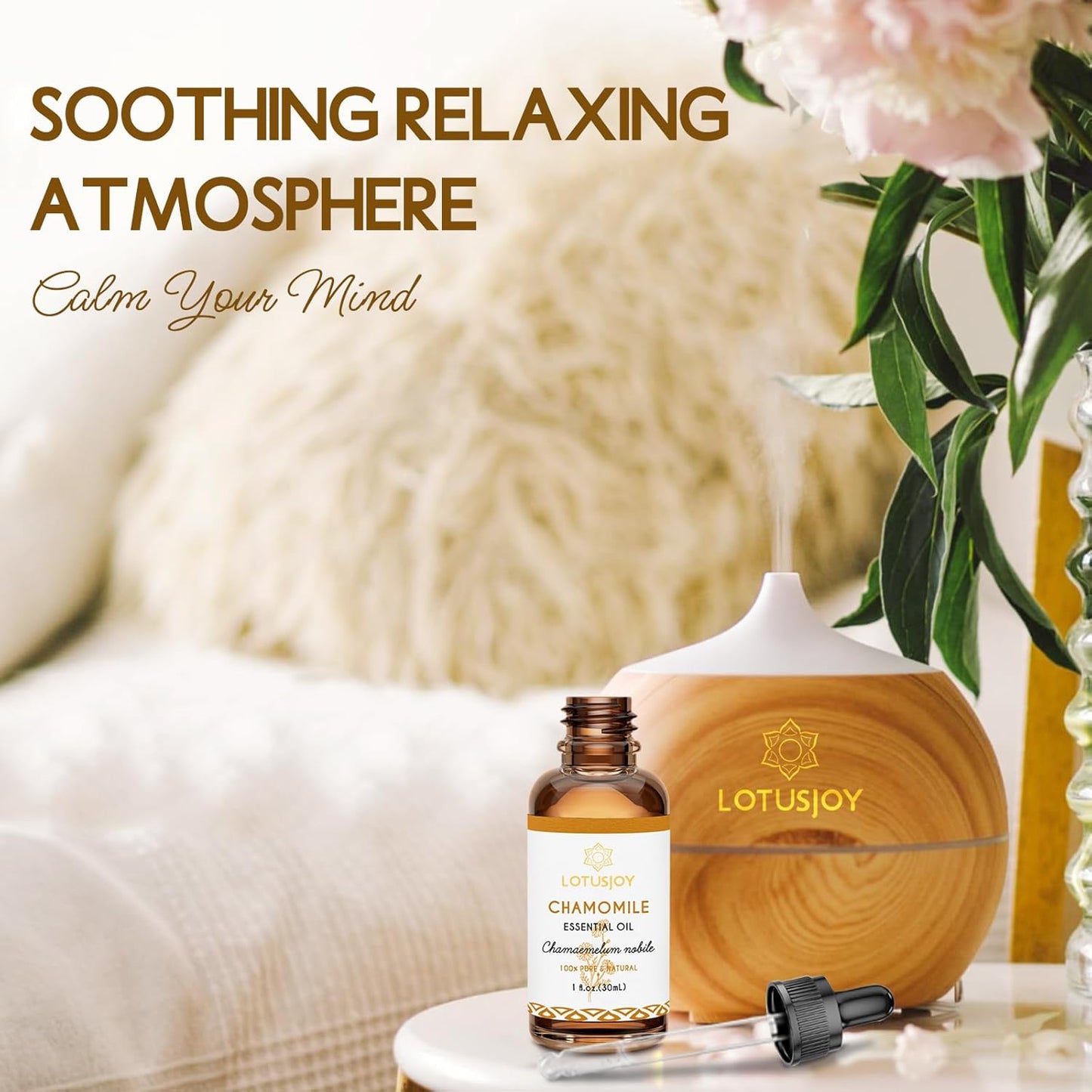 Chamomile Essential Oil, Pure Natural Chamomile Oil for Skin Body Hair Diffuser - 1 Oz