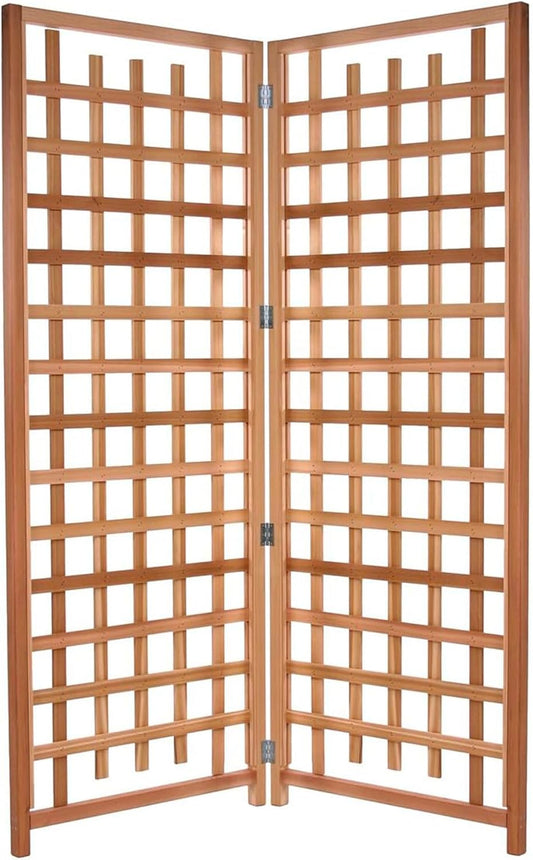 All Things Cedar 2-Piece Outdoor Single Trellis Handcrafted for Climbing Plants