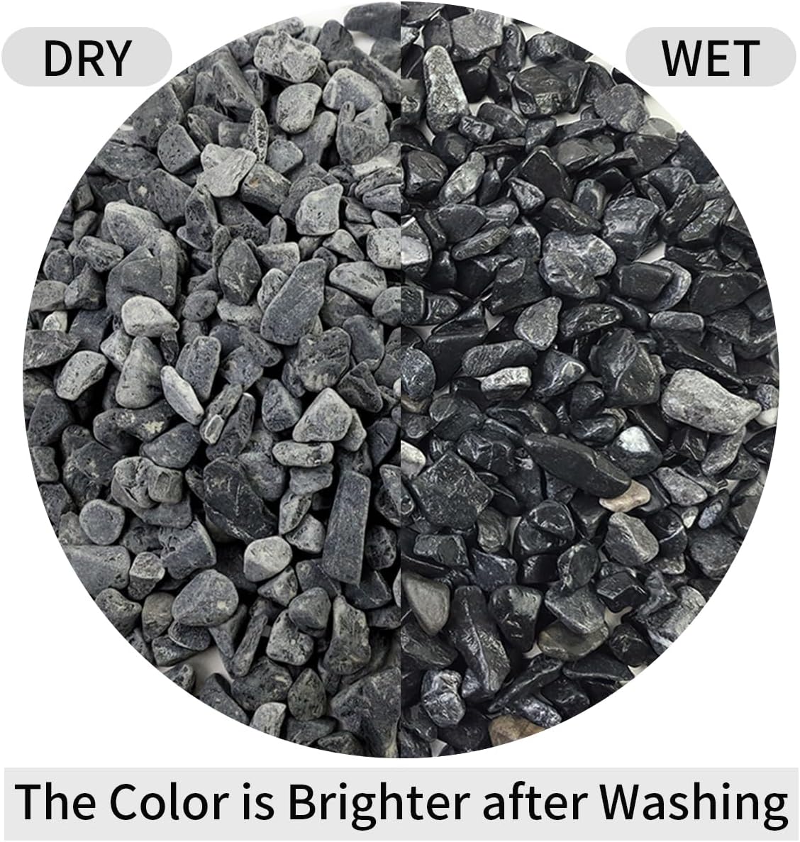 10LB Black Pea Gravel for Landscaping, 3/8 Inch Black Pebbles for Plants Cactus Succulent Fish Tank and Garden Black Stones