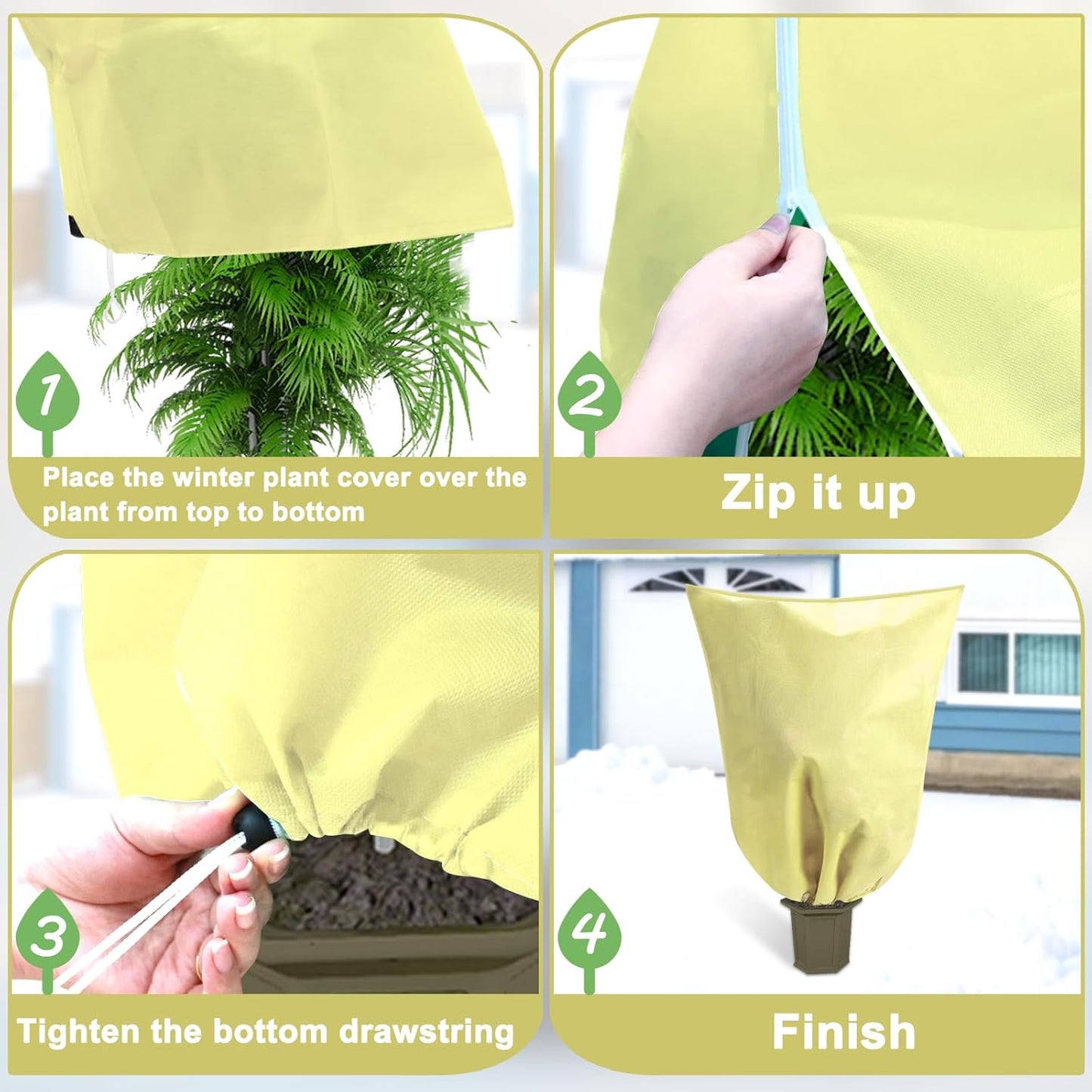 DQS 2 Pack Plant Covers Freeze Protection, 70.8" x82.6" Winter Frost Protection Blankets Frost Cloth,Suitable for Outdoor Winter Frost, Cold Weather, shrubs, Trees, Jackets, and coverings