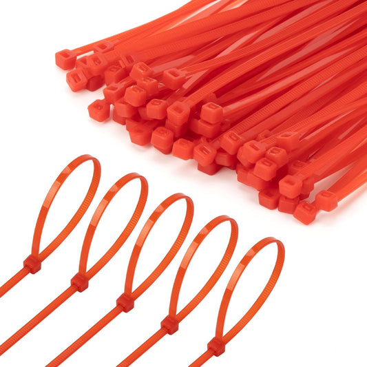 6 Inch Red Zip Tie 1000 PCS, 18 Lbs - Small to Medium Zip Tie, Nylon PA66 UV Resistant Cable Tie for Indoor and Outdoor Use - Ideal for bundling and securing objects
