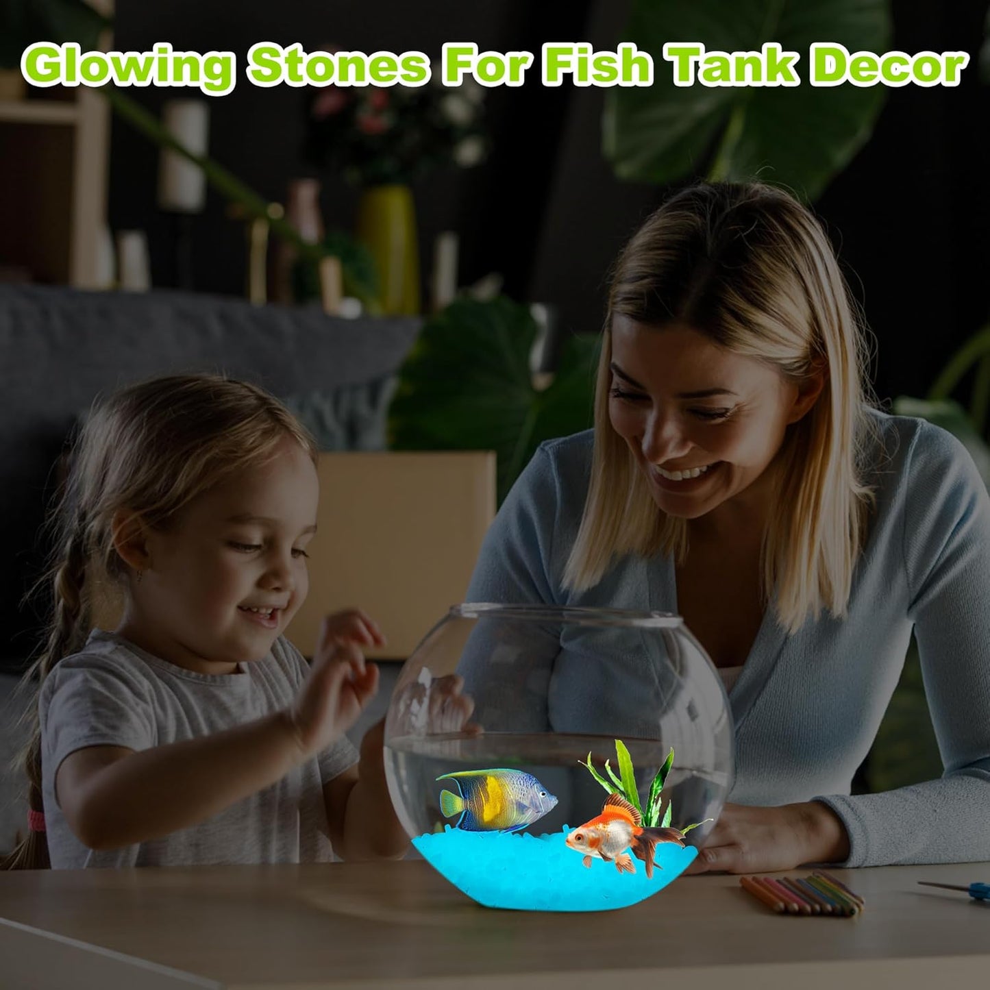 800pcs 5-8mm White Glow in The Dark Garden Pebbles Stones 5-8mm Luminous Stones Glow in The Dark Rocks Outdoor Glow Pebbles Aquarium Rocks for Garden Path Walkway Yard Fish Tank Plant Pots