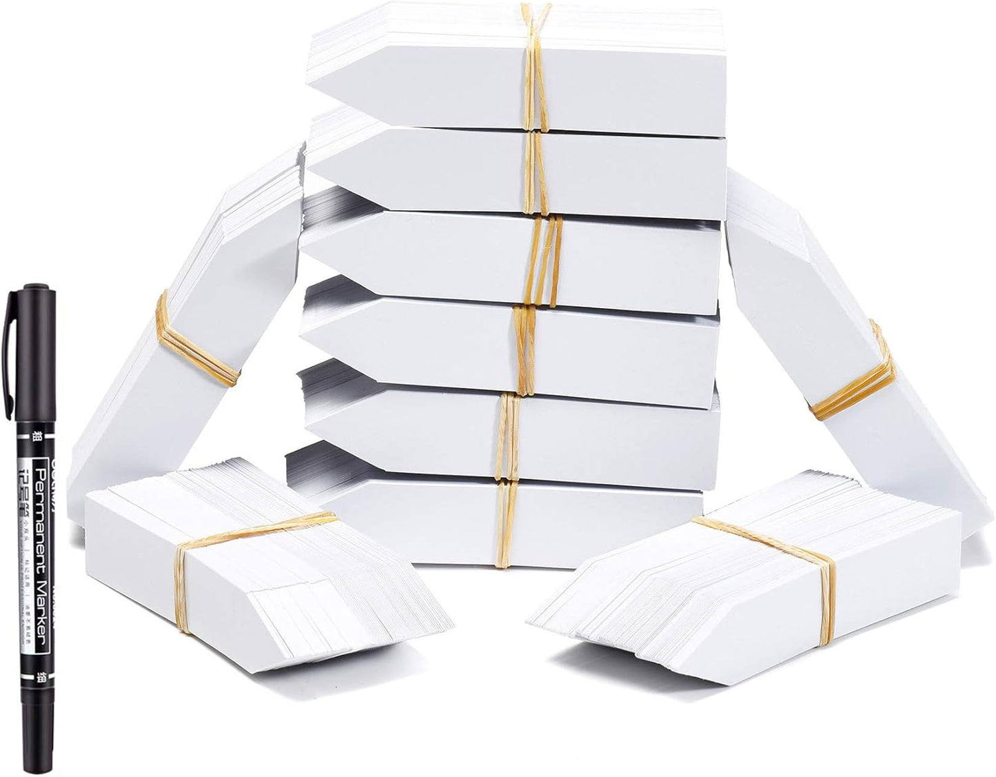 1000 Pcs 4 Inch Plastic Plant Nursery Garden Labels Waterproof Pot Markers Garden Stake Tags, White