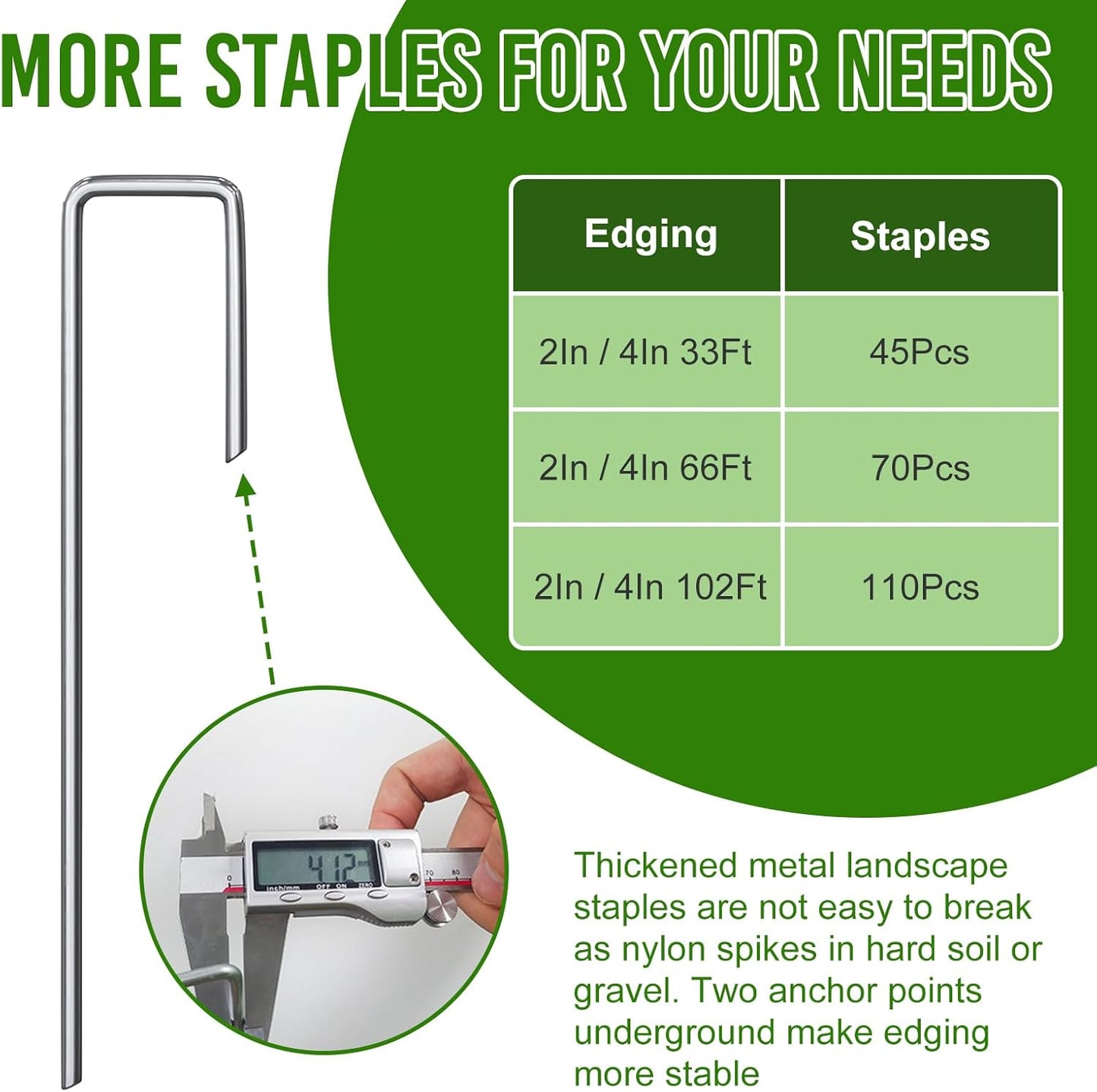 66FT Landscape Edging 4 in Tall with 70 Spikes, Garden Edging Border and 1 Hammer, Plastic Landscape Edging Border Lawn Edging for Landscaping, Flower Beds, Yard