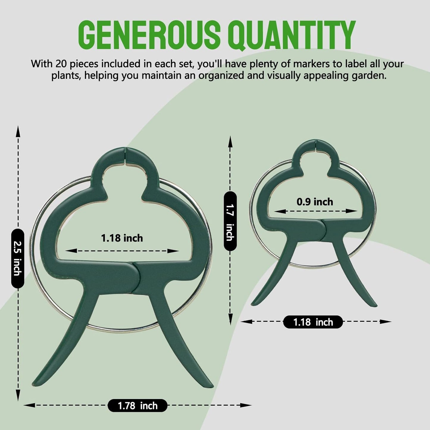 50 PCS Tomato Clips for Climbing Plants - Durable Plant Support Clips for Tomato, Cucumber, Flower, Squash Vine - 25 Large & 25 Small Clips Included