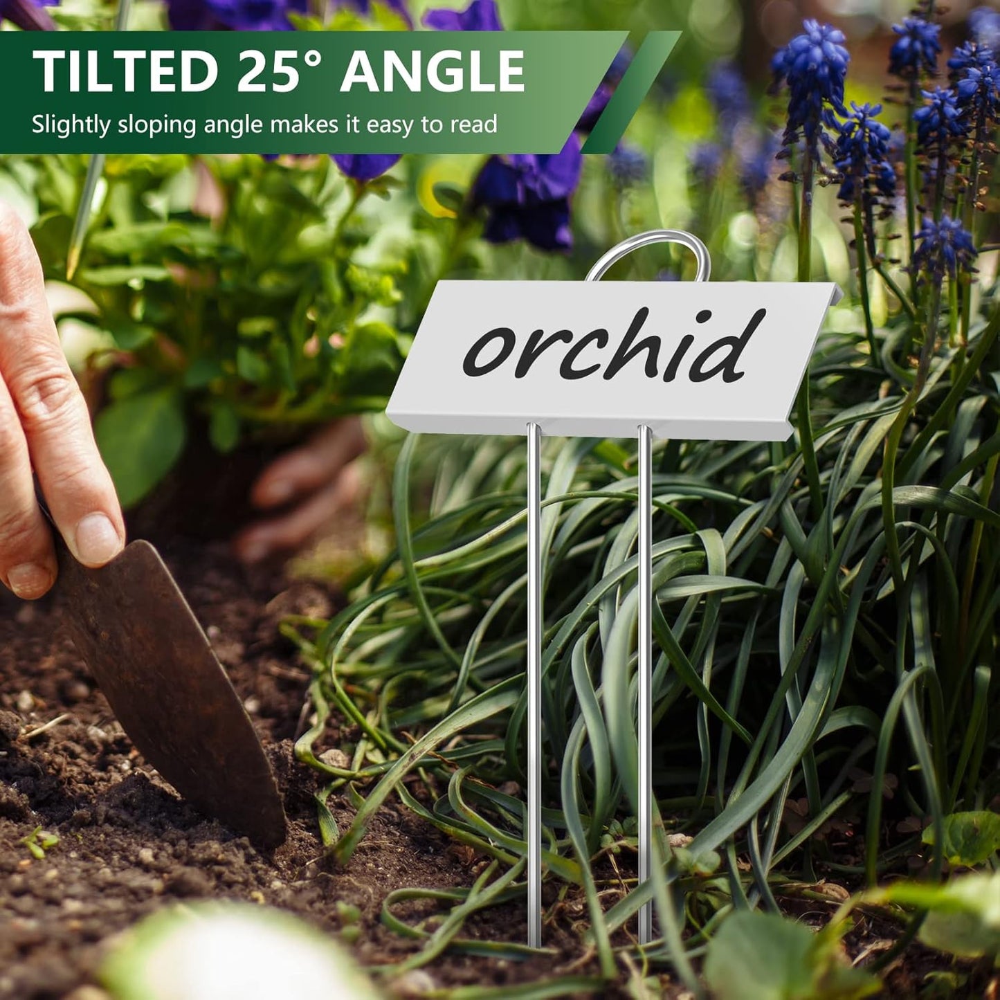 30-Pack Metal Plant Labels, 10.6" Garden Markers Reusable Nursery Tags for Vegetables Herb Flower Seed Greenhouse